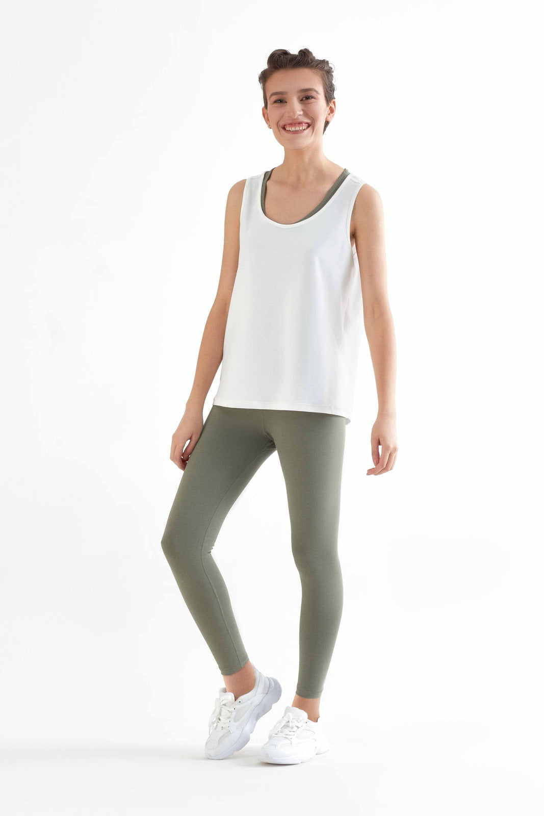 True North womens vegan Leggings 7/8 Light Green