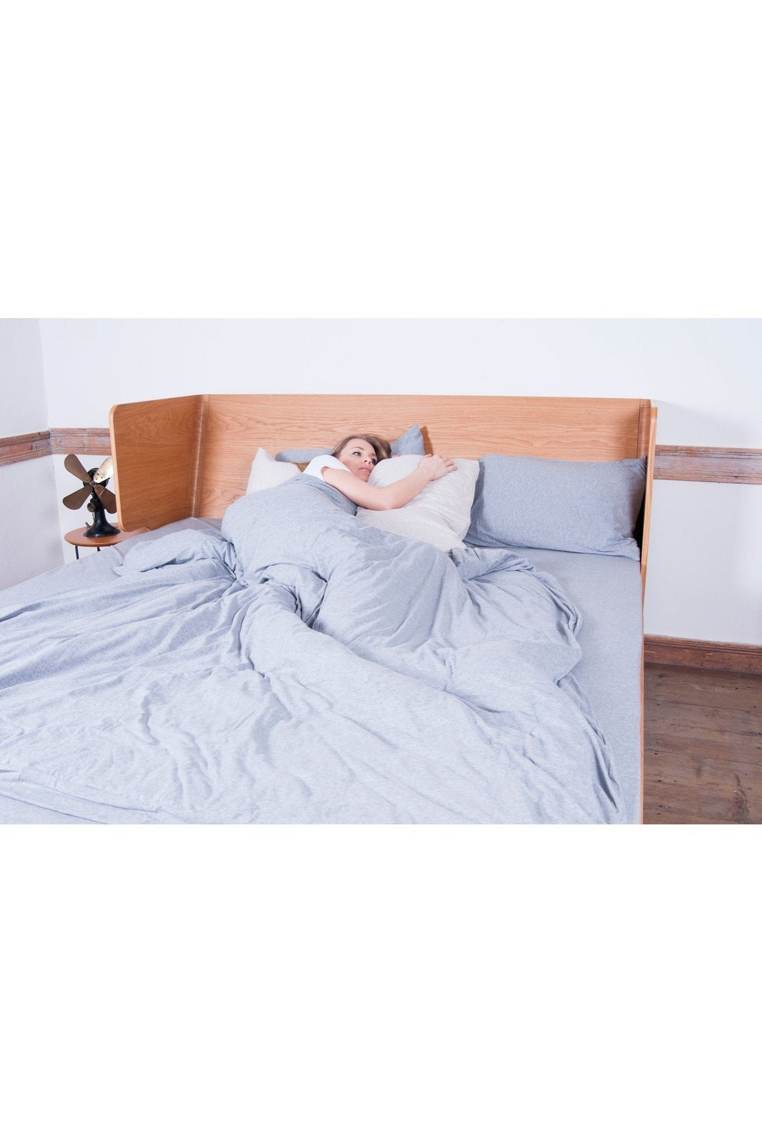 EO Home unisex vegan Duvet Cover Jersey Grey Melange