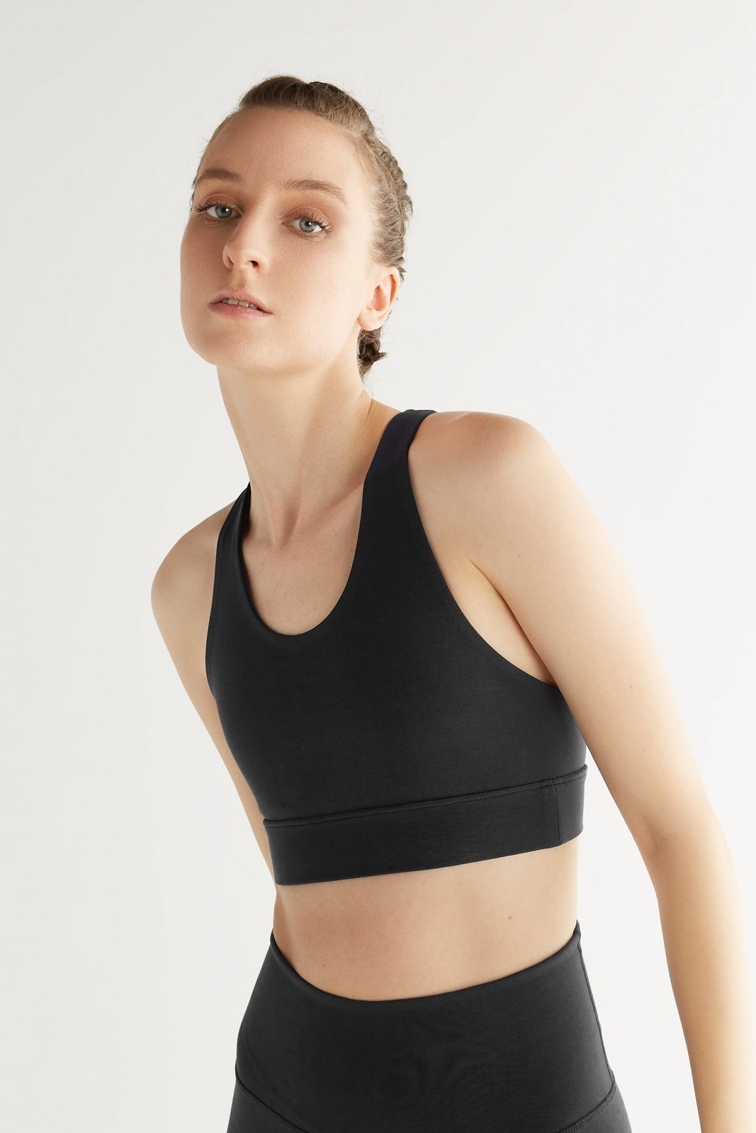 True North womens vegan Yoga Top Black