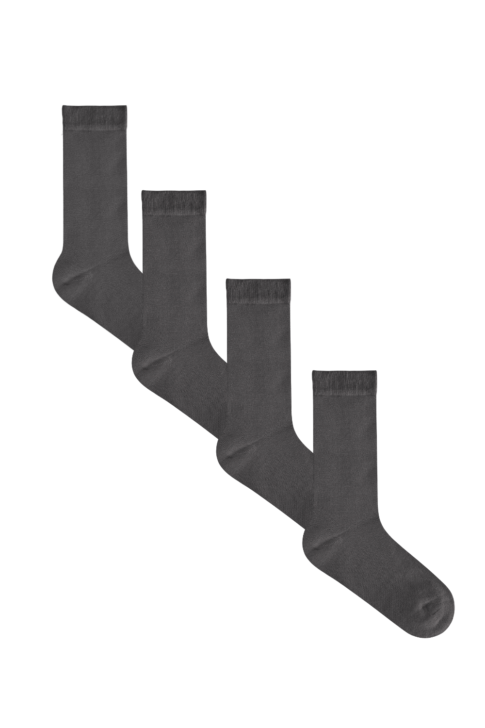 Albero Natur womens vegan Multipack 4x Socks Fume Grey