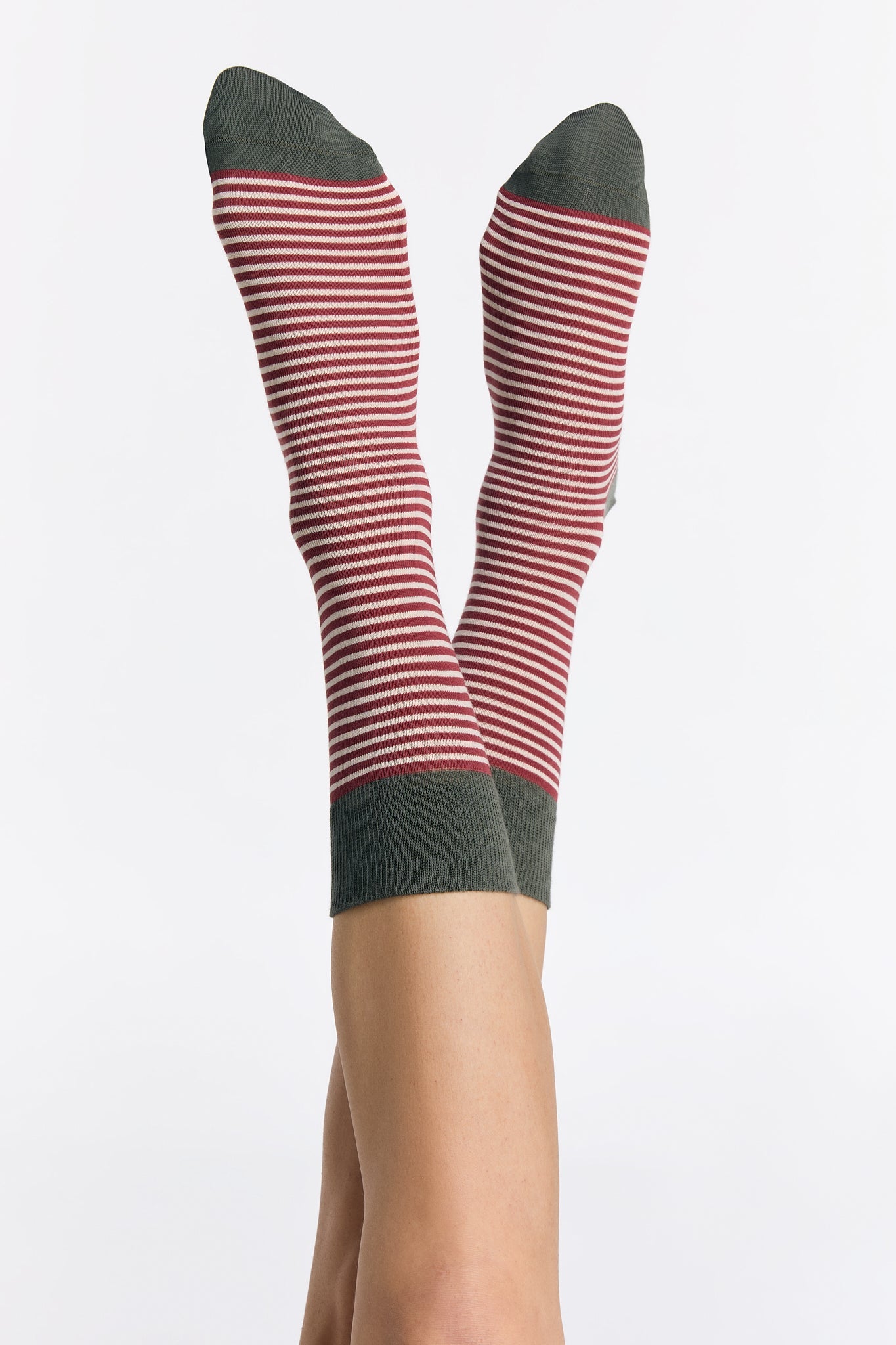 Albero Natur womens vegan Multipack 6x Socks With Longer Cuffs Bronze Green/Red Ochre/Natural