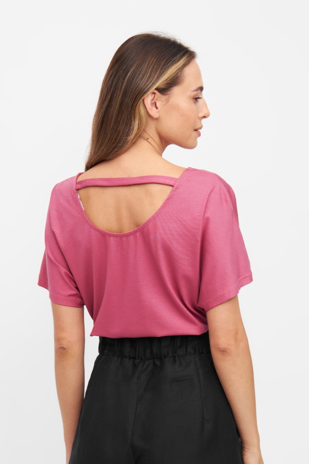 WiDDA Damen vegan Hemd Fari Rosa