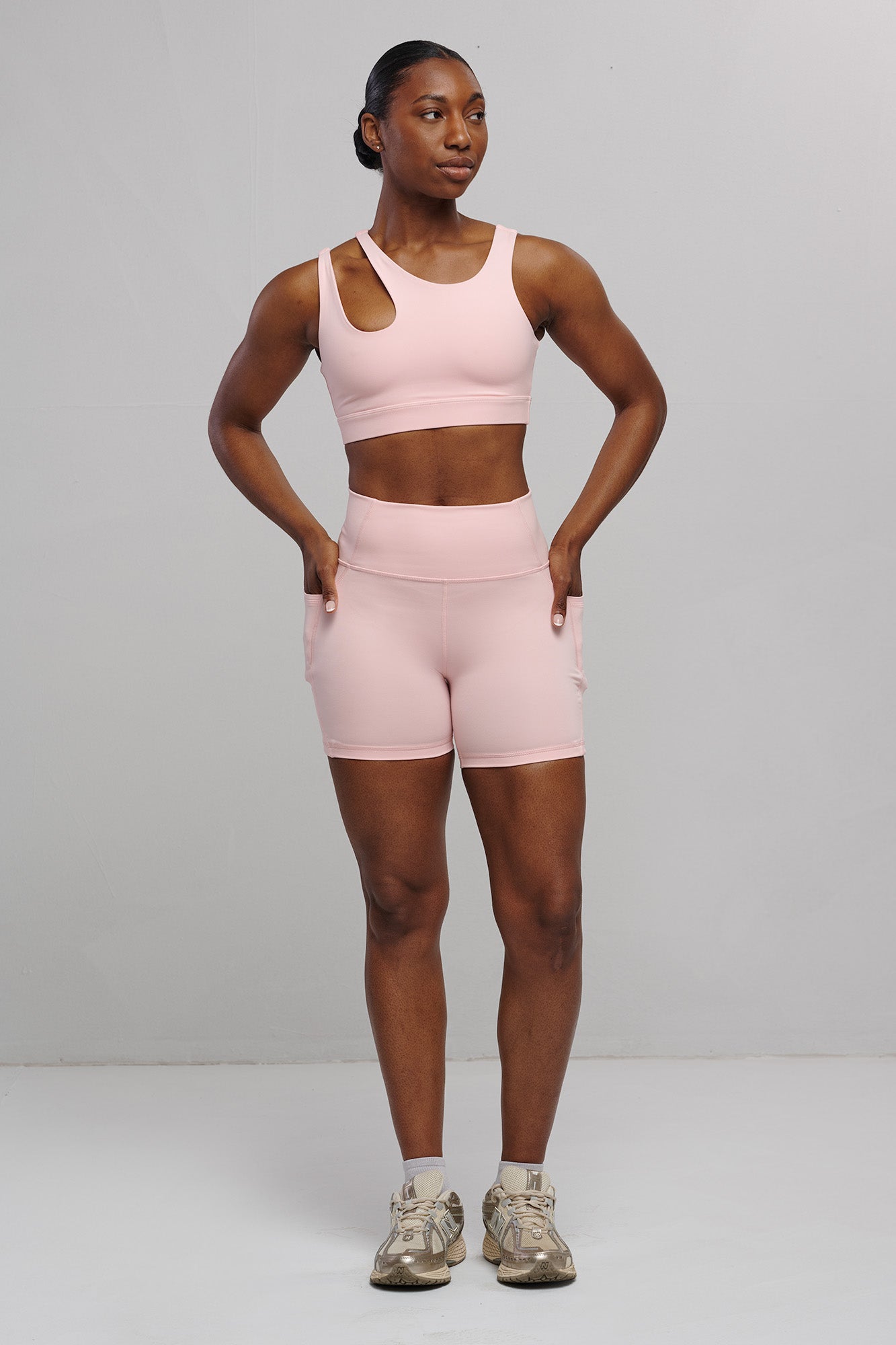 SEAAV womens vegan Sports Bra Cut Out Strawberry Cream