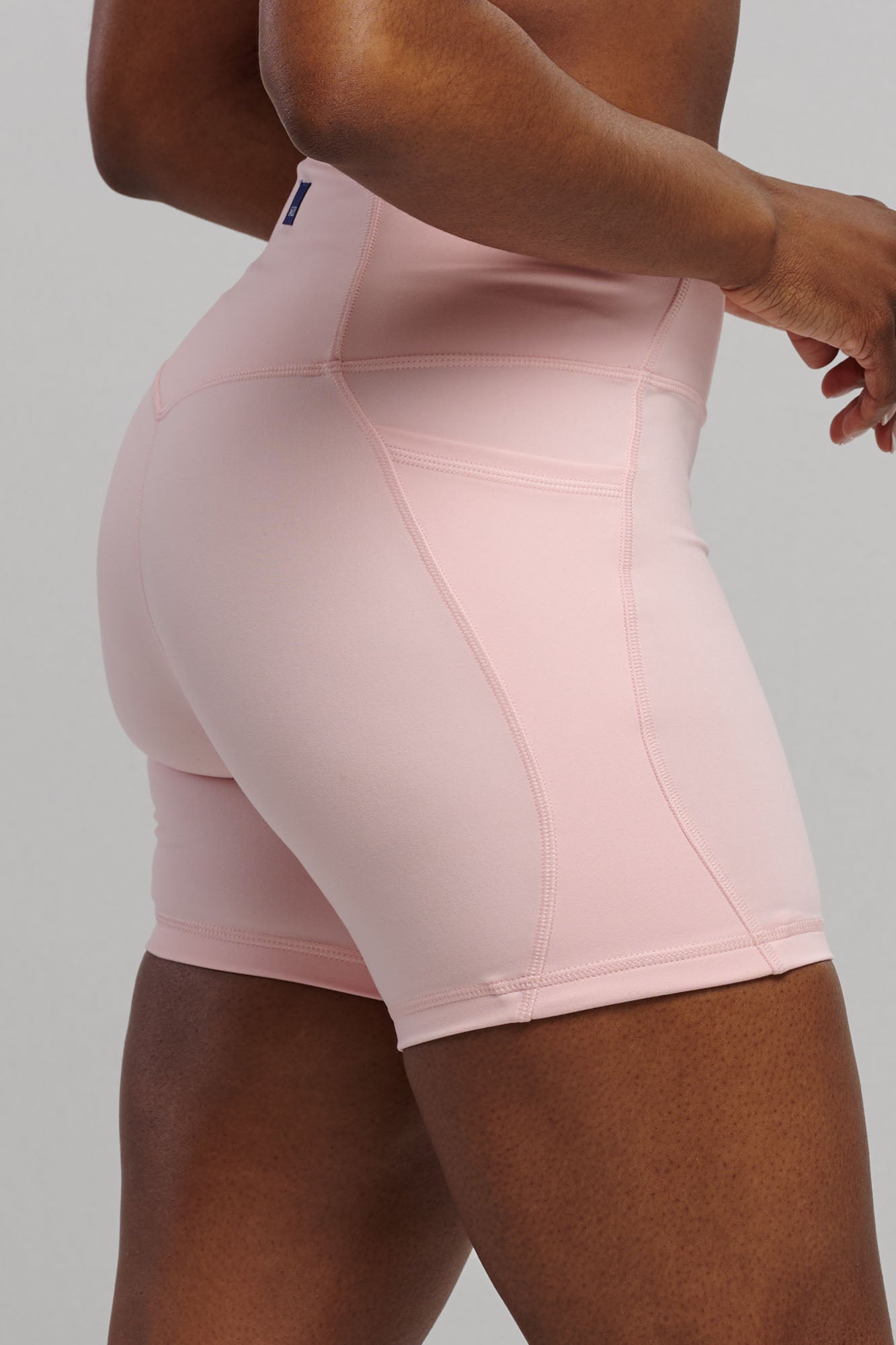 SEAAV womens vegan Biker Shorts Seabreeze 5" Strawberry Cream