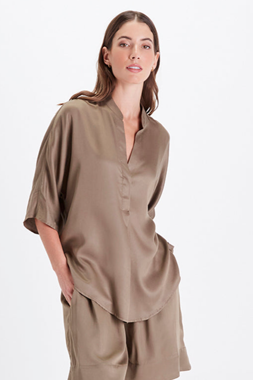 Neu Nomads Damen vegan Bluse Kerala Khaki
