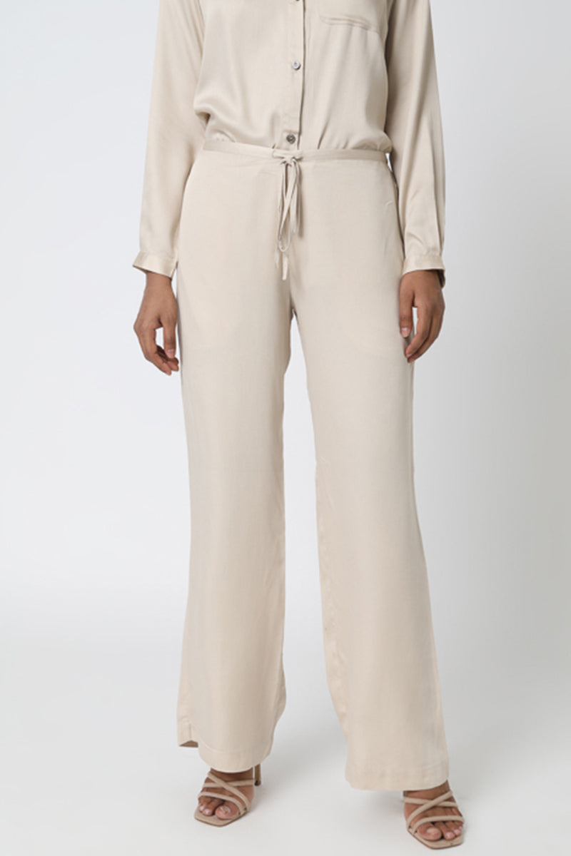 Neu Nomads womens vegan Pants Wide Leg Palazzo Champagne Cream