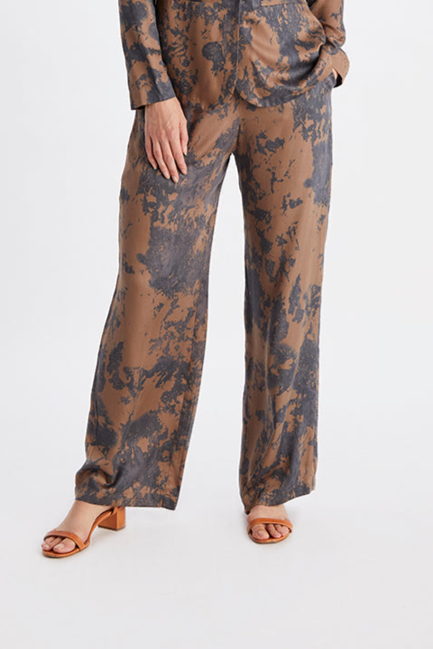 Neu Nomads Damen vegan Hose Carina Palazzo Chelsea Braun/ Schwarz