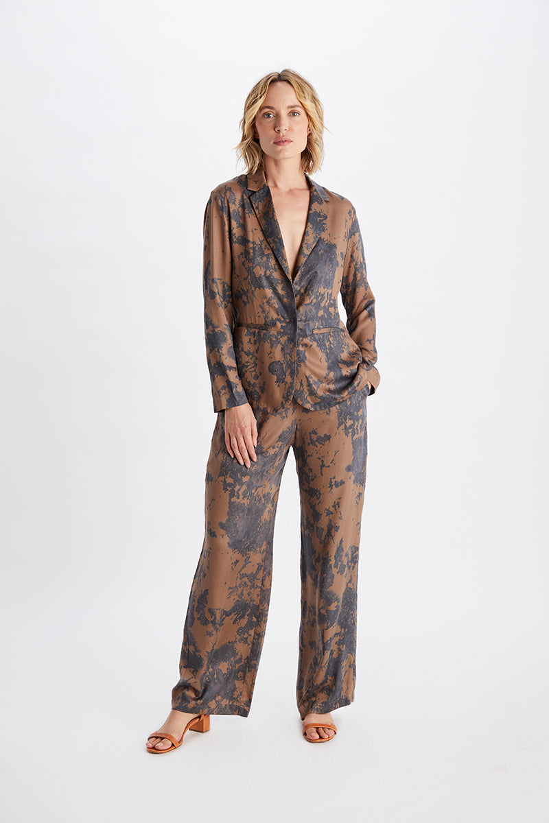 Neu Nomads womens vegan Pants Carina Palazzo Chelsea Brown/ Black