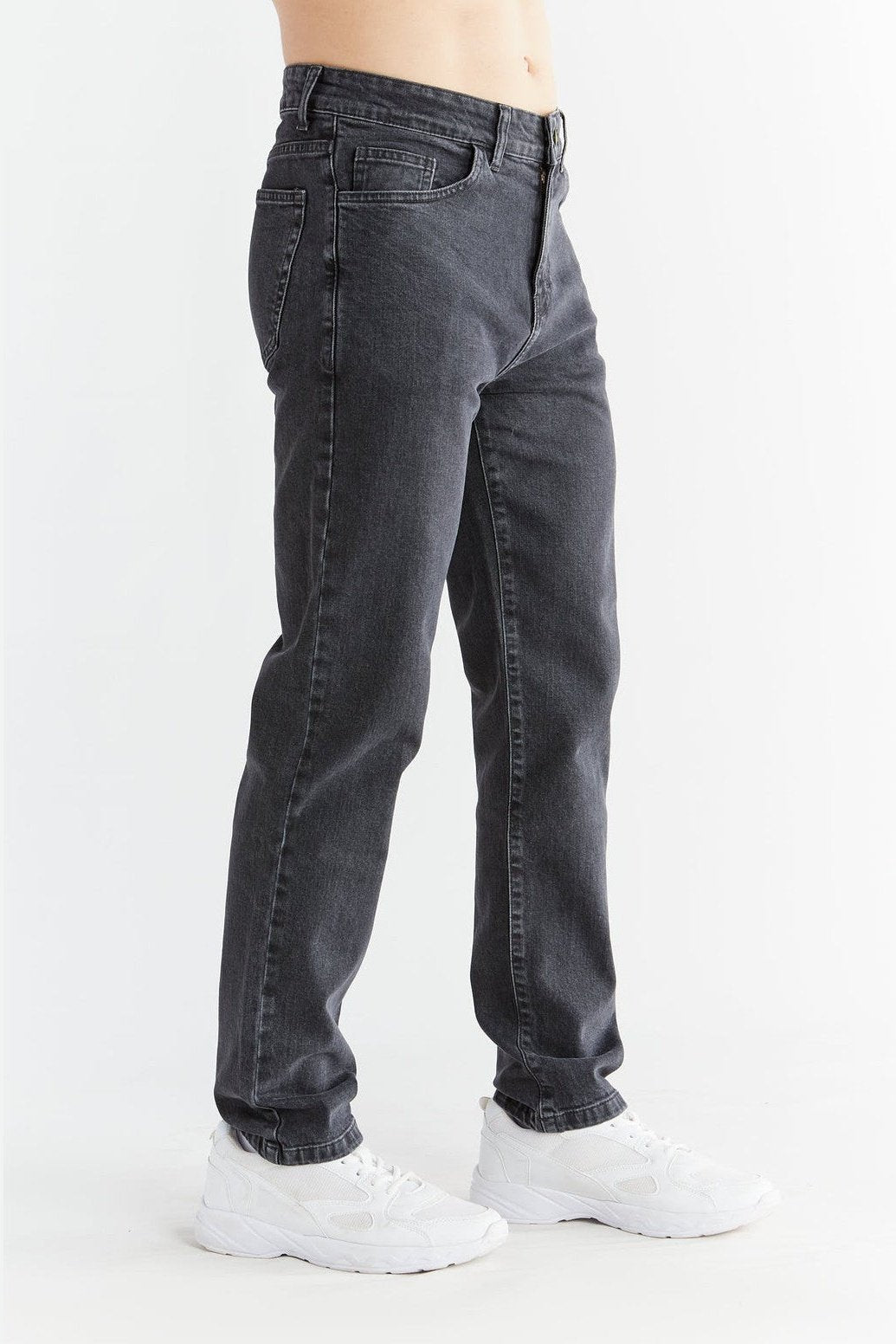 Evermind men vegan Jeans Regular Fit Carbon Gray