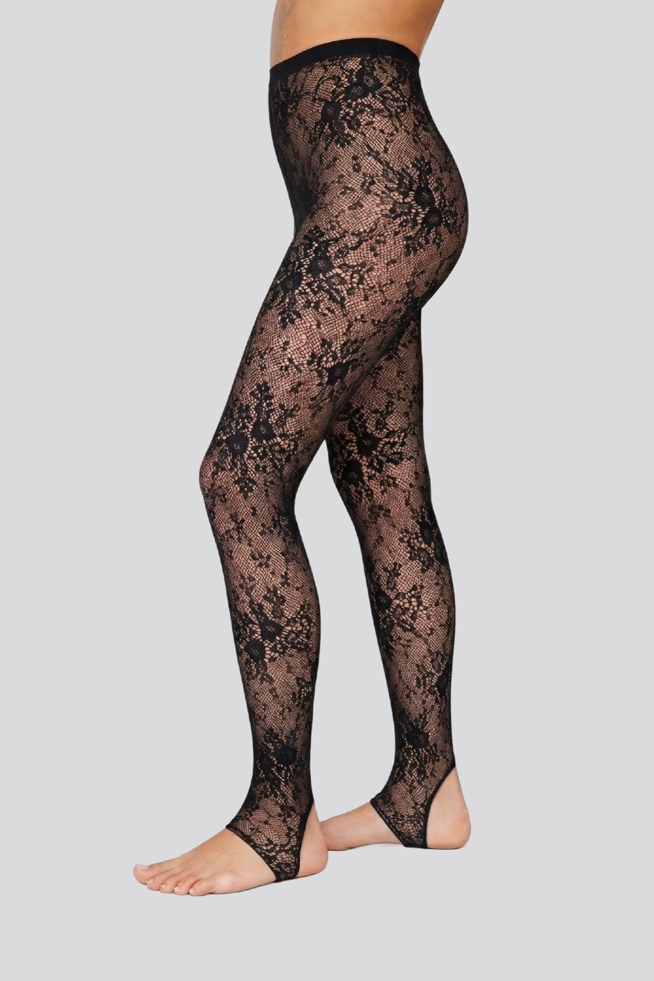 Swedish Stockings womens vegan Leggings Rosa Lace Stir-Up Black