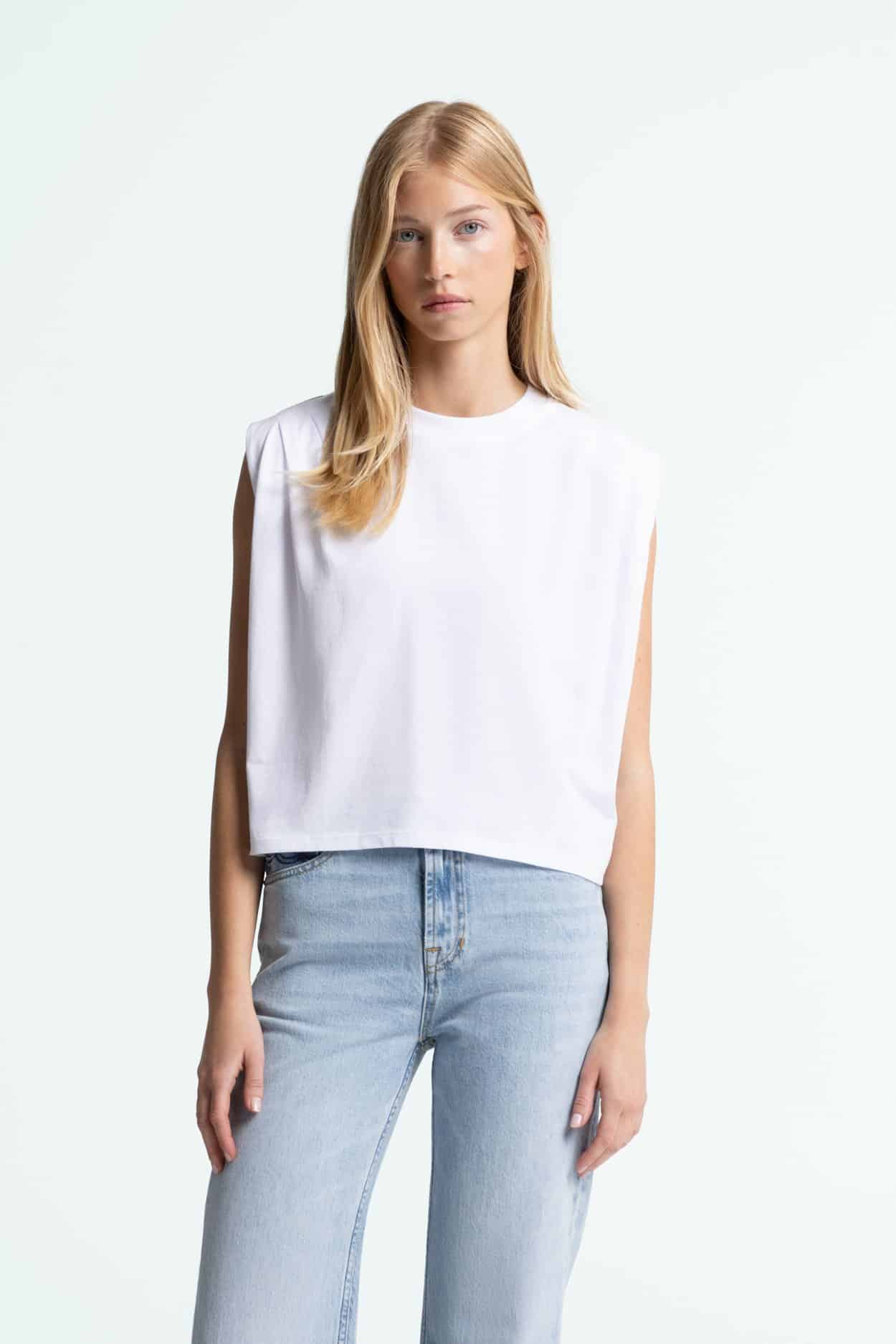 Kings of Indigo womens vegan Top Caterina White