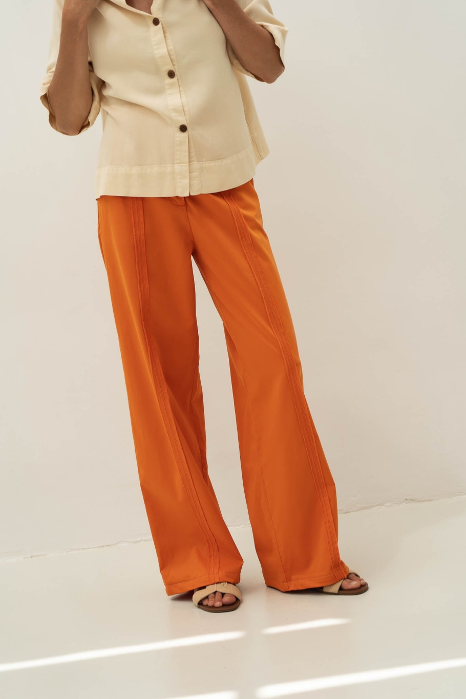 N&Atilde;&curren;z Damen vegan Hose Mara R&Atilde;&frac14;schen Orange