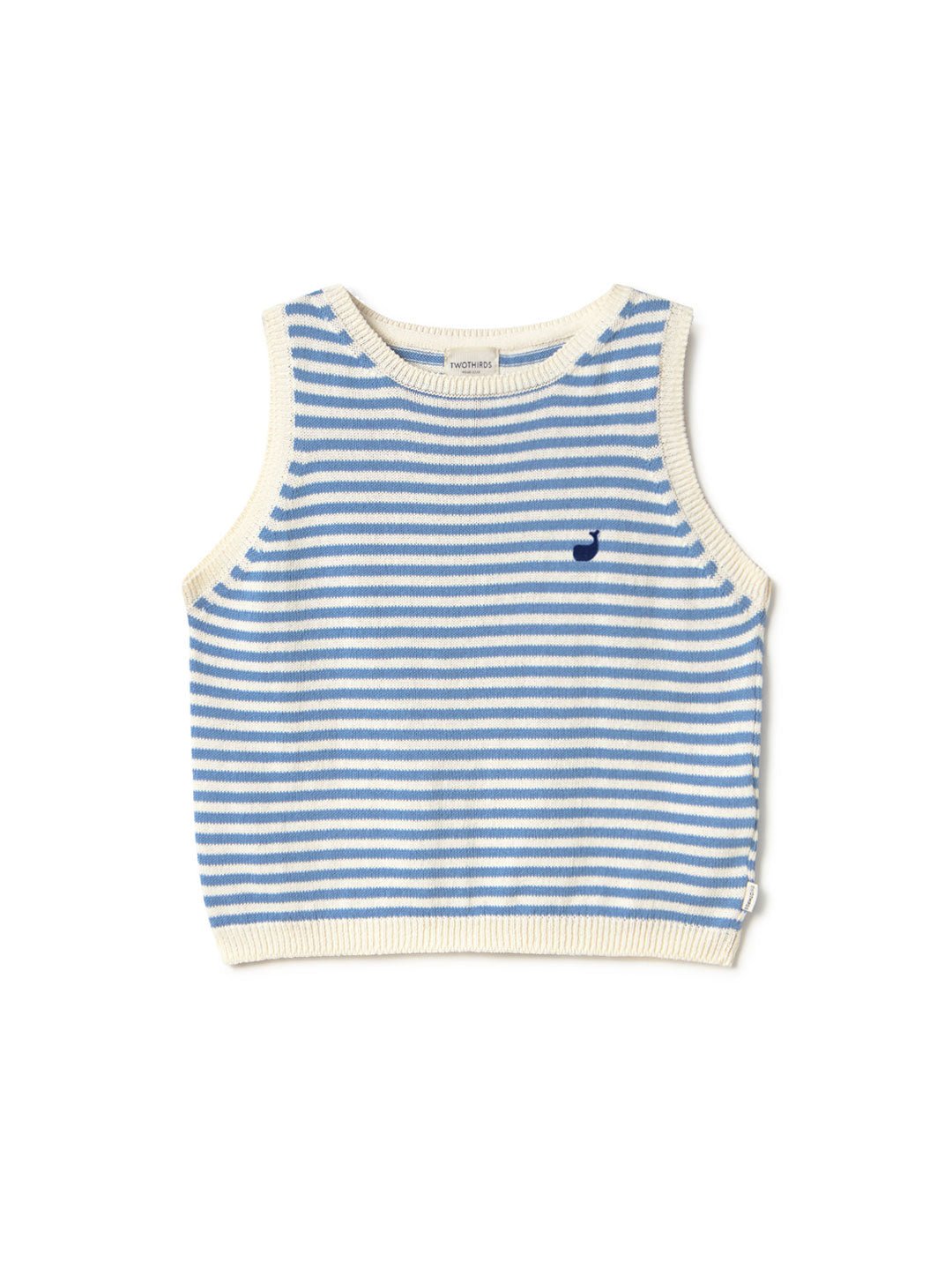 TWOTHIRDS womens vegan Top Ios Denim Blue Stripes