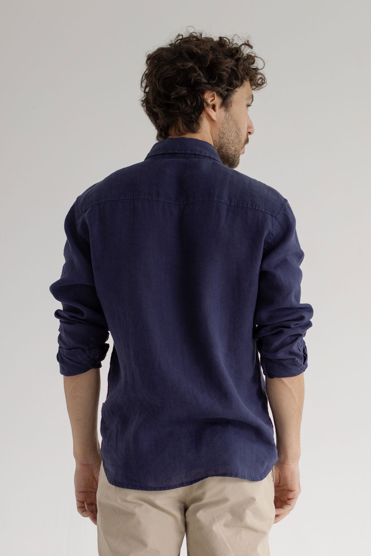 TWOTHIRDS men vegan Shirt Mljet Navy Blue