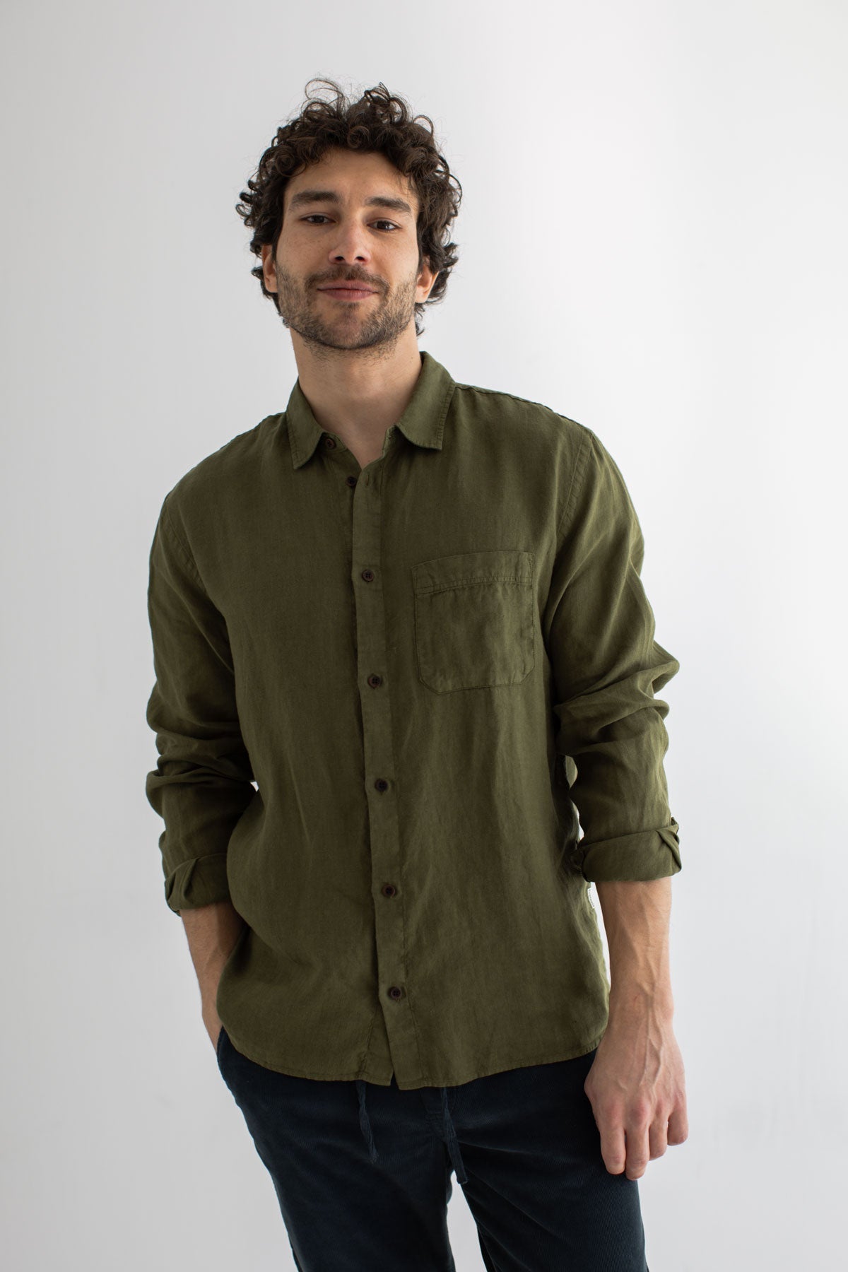 TWOTHIRDS Herren vegan Hemd Mljet Codium Gr&Atilde;&frac14;n