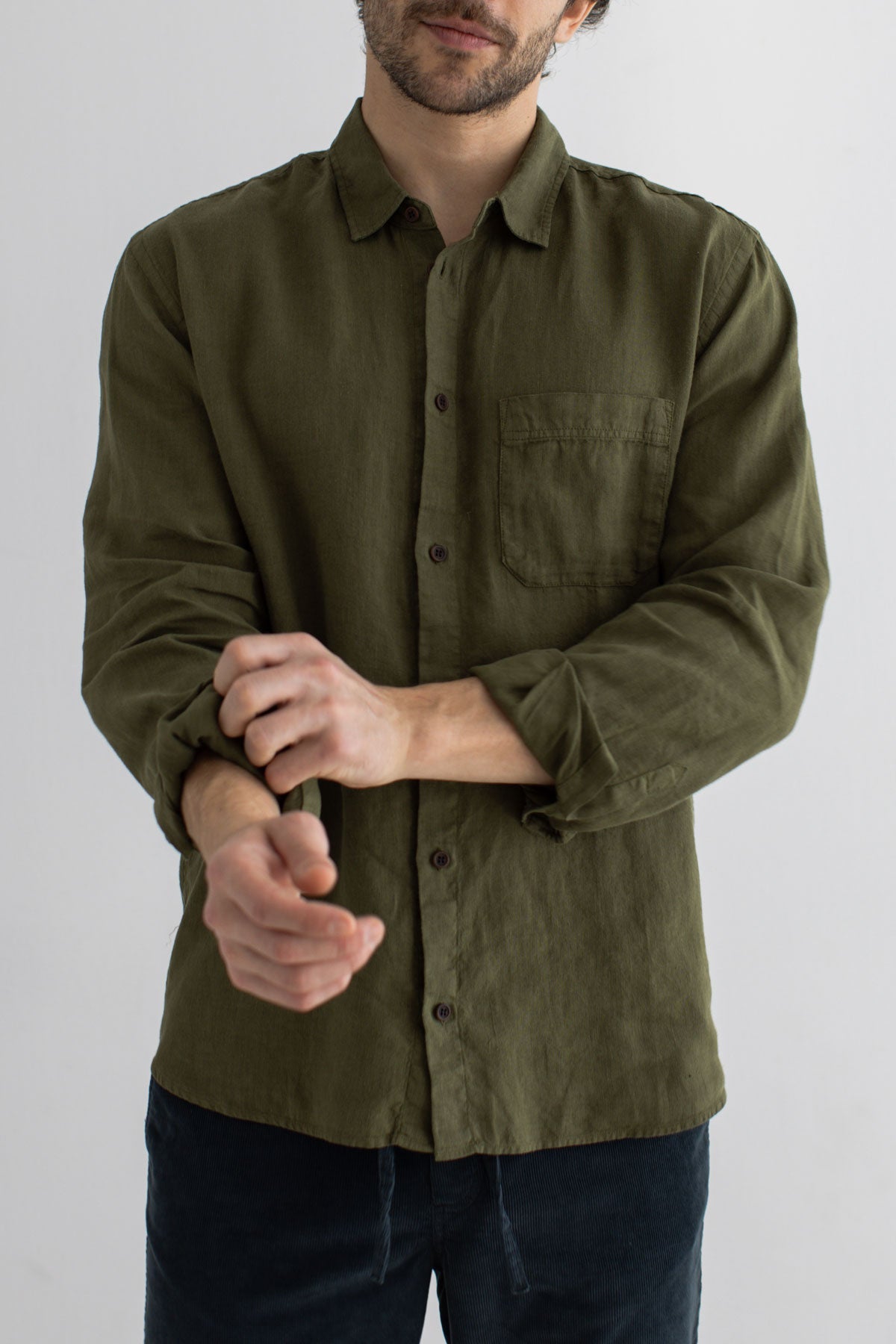 TWOTHIRDS men vegan Shirt Mljet Codium Green