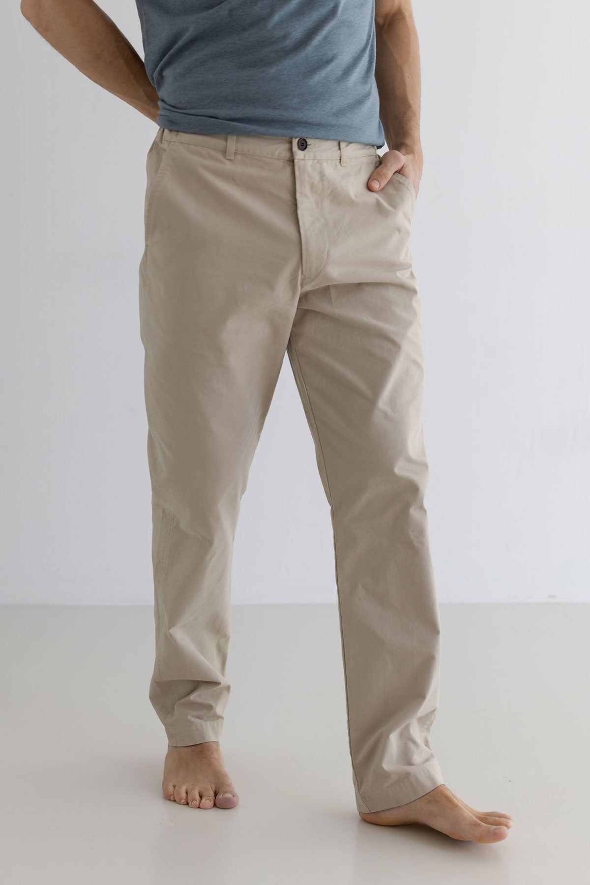 TWOTHIRDS men vegan Pants Venetiko Feather Grey