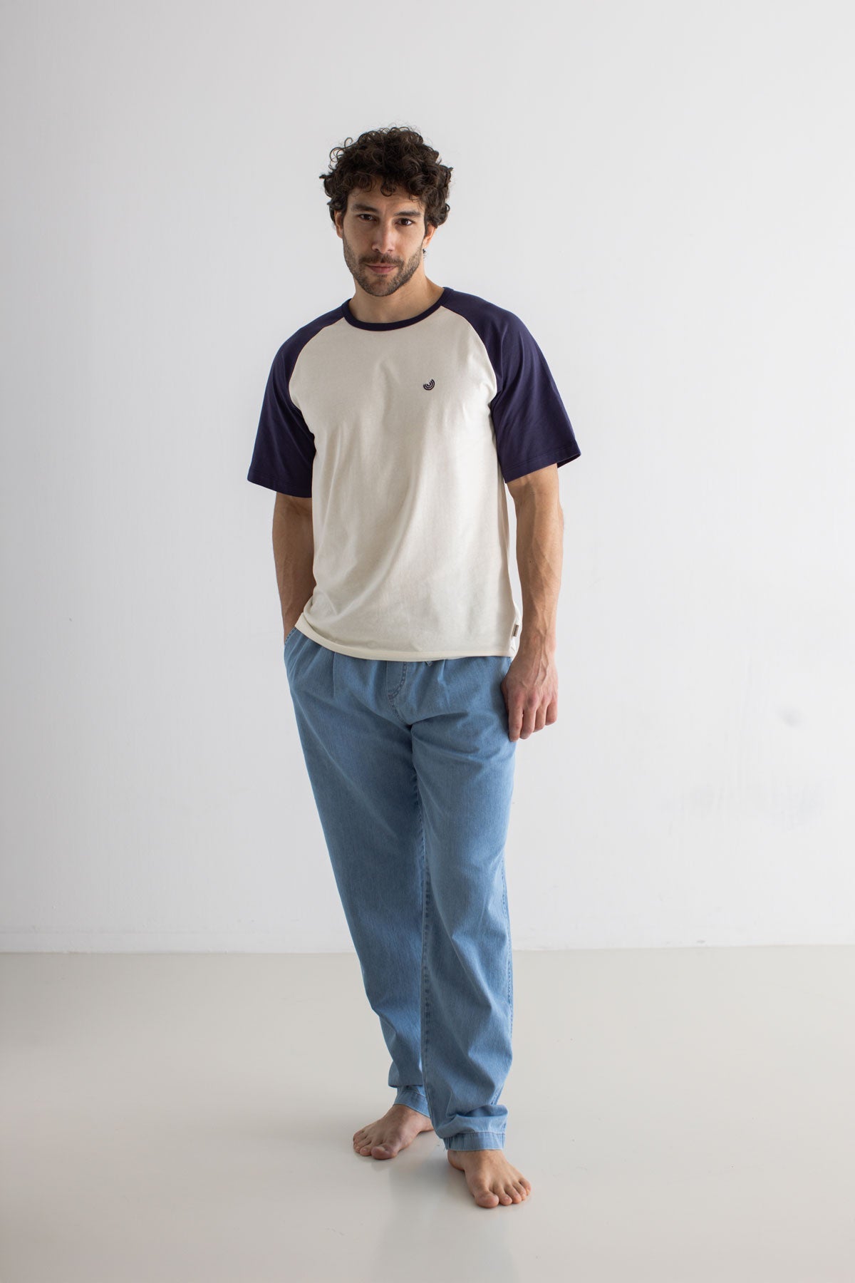 TWOTHIRDS men vegan Pants Decros Light Blue