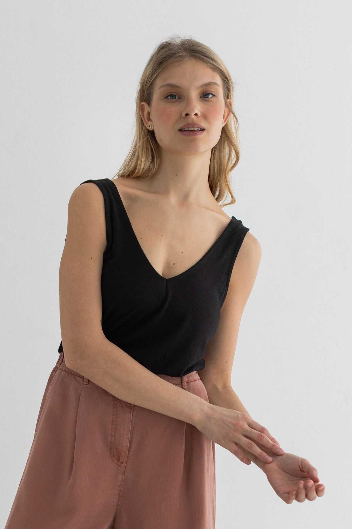 TWOTHIRDS Damen vegan Top Toas Schwarz