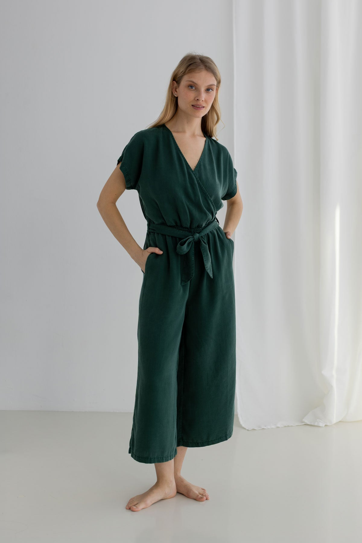 TWOTHIRDS Damen vegan Jumpsuit Irokis Garten Gr&Atilde;&frac14;n