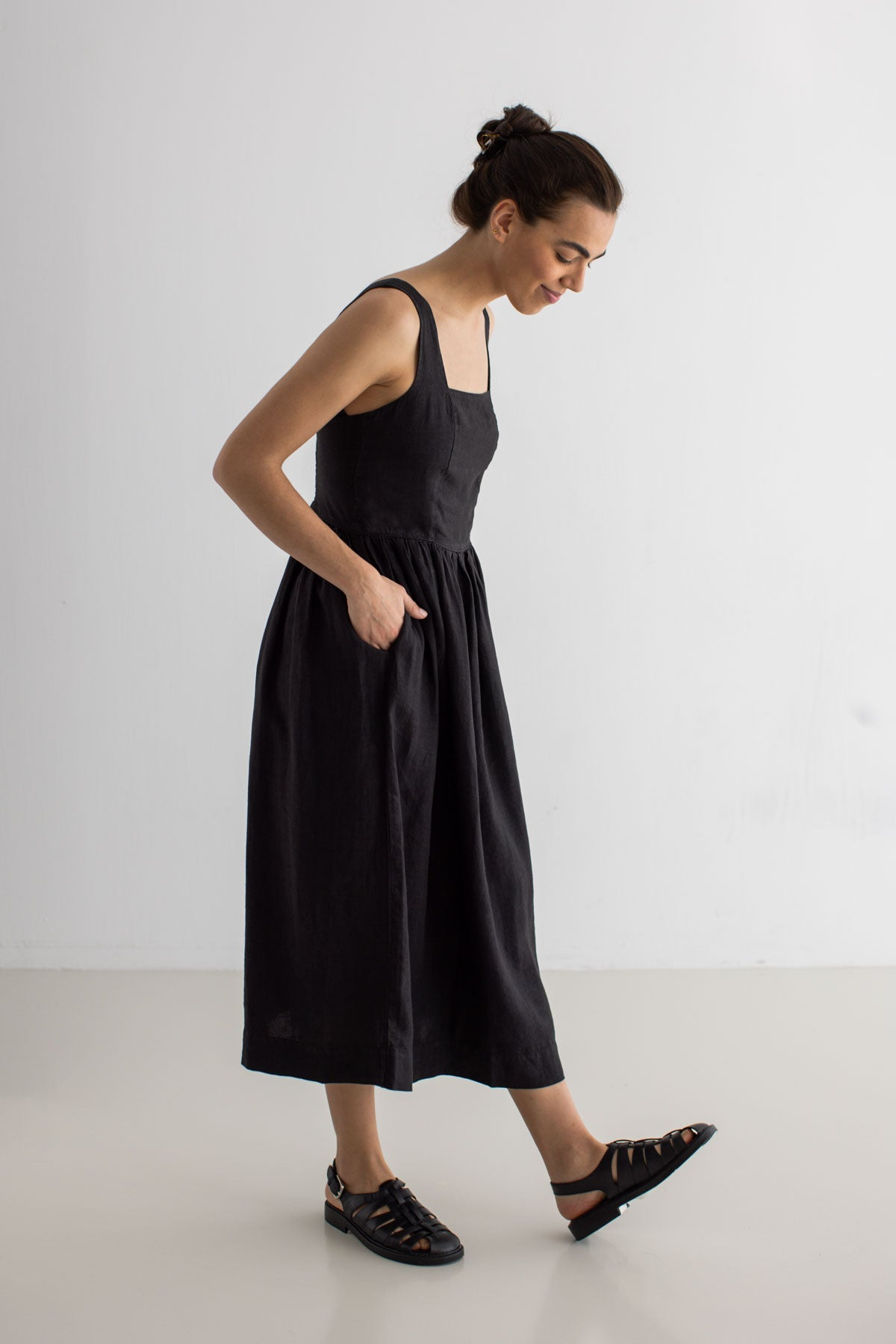 TWOTHIRDS Damen vegan Kleid Formentera Schwarz