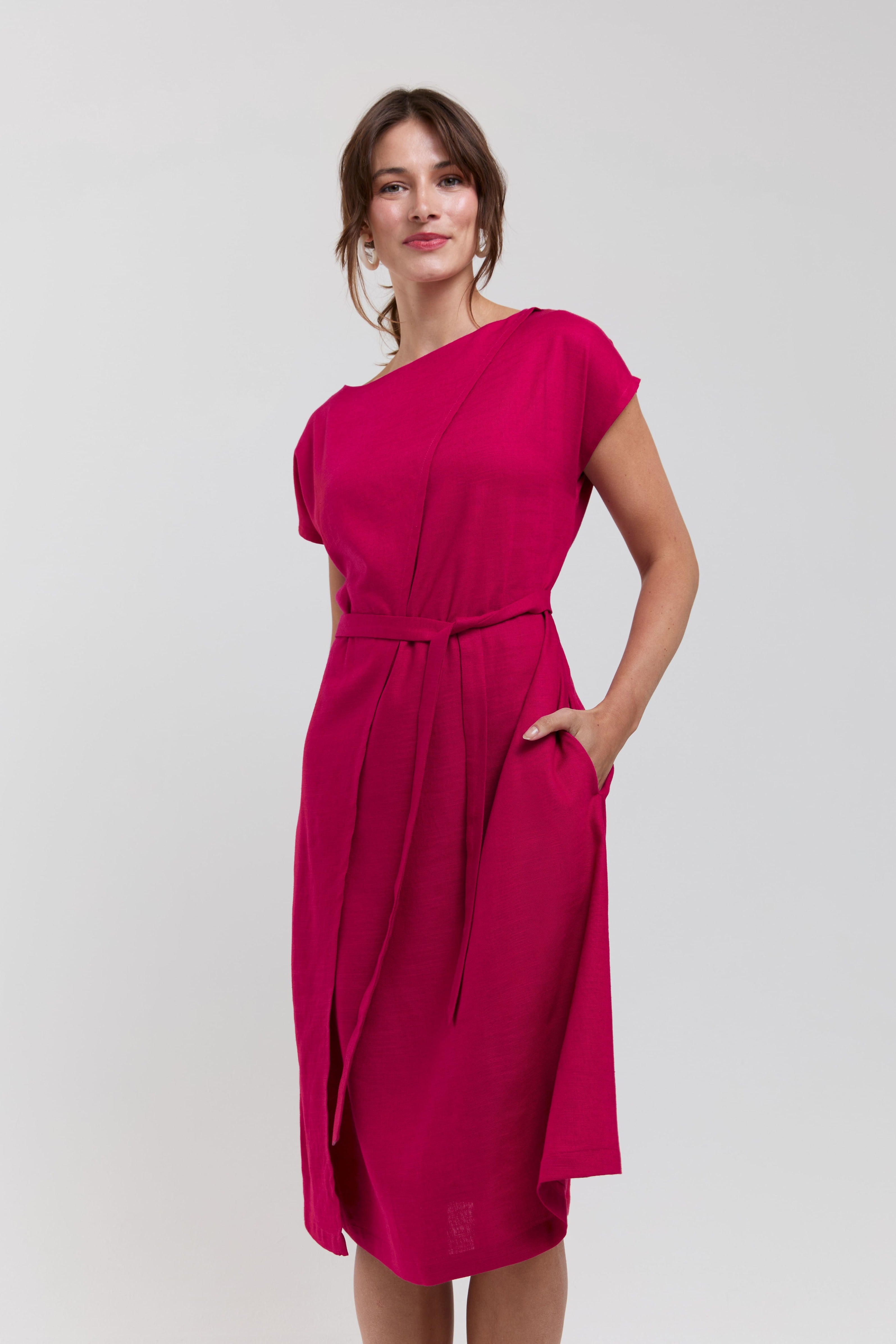 AYANI womens vegan Dress Julia Cherry Red