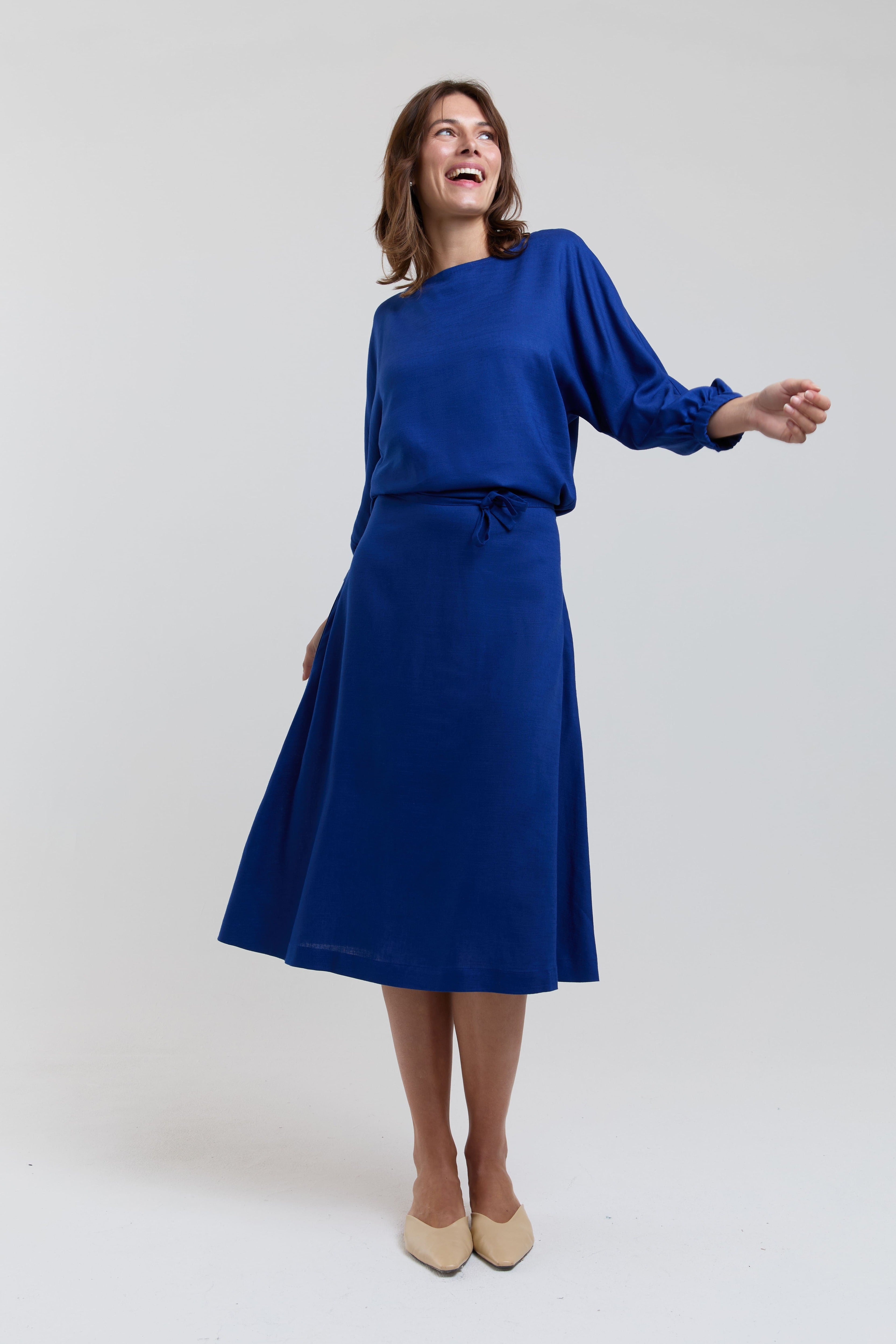 AYANI womens vegan Dress Andrea Ocean Blue