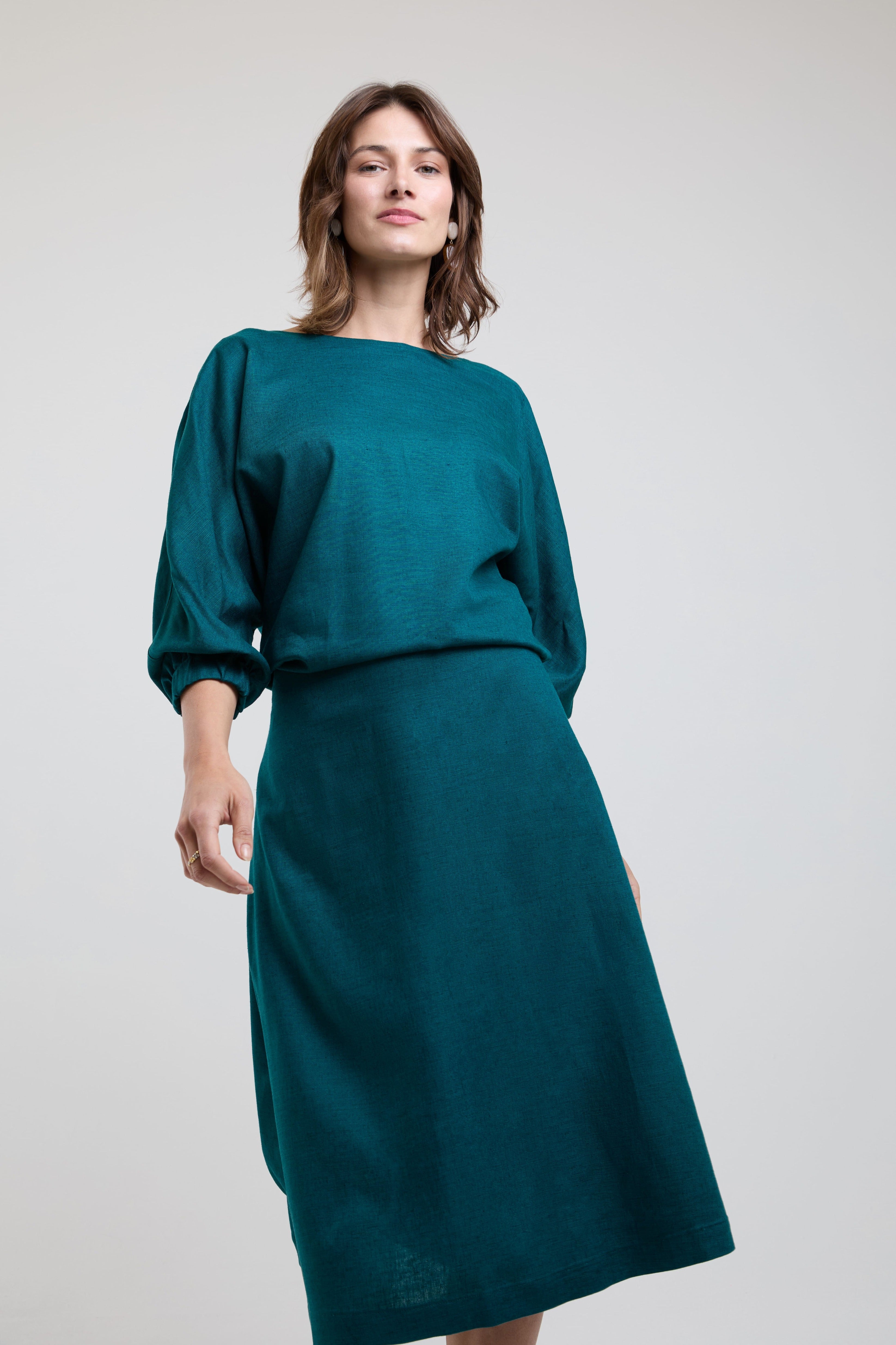 AYANI womens vegan Dress Andrea Deep Teal