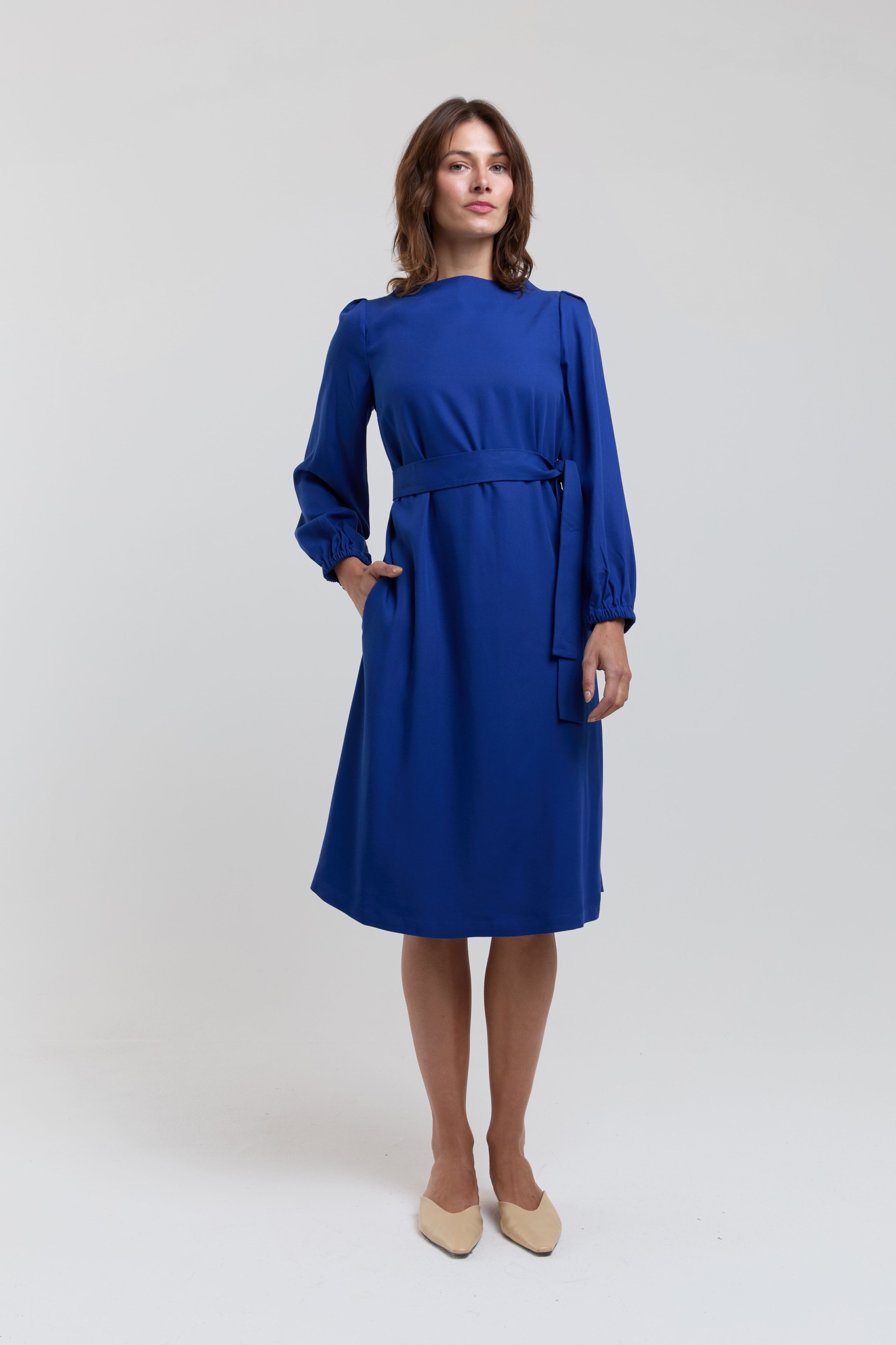 AYANI Damen vegan Kleid Mia Mitternachtsblau