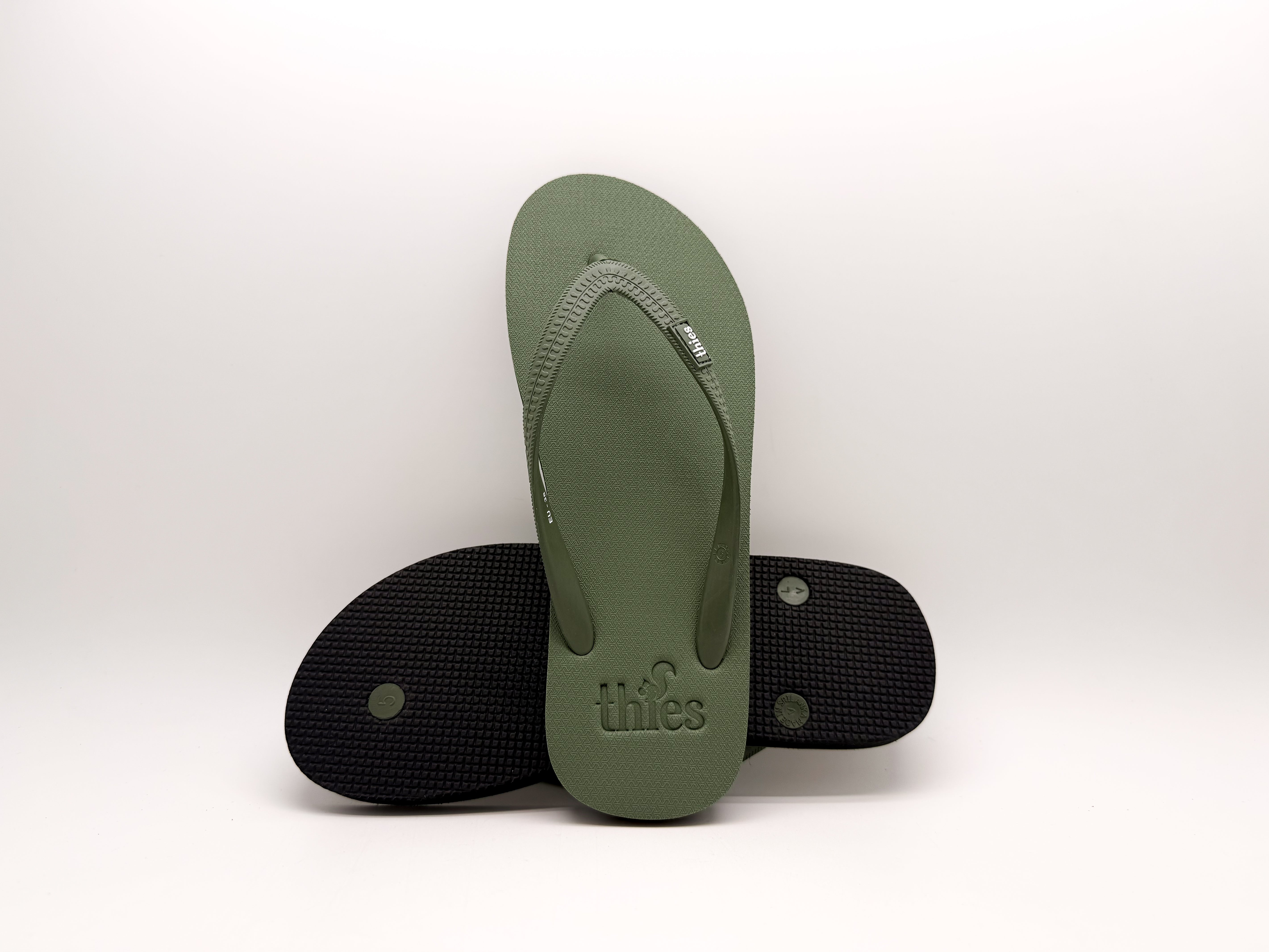 thies men vegan Flip Flops Eco Khaki