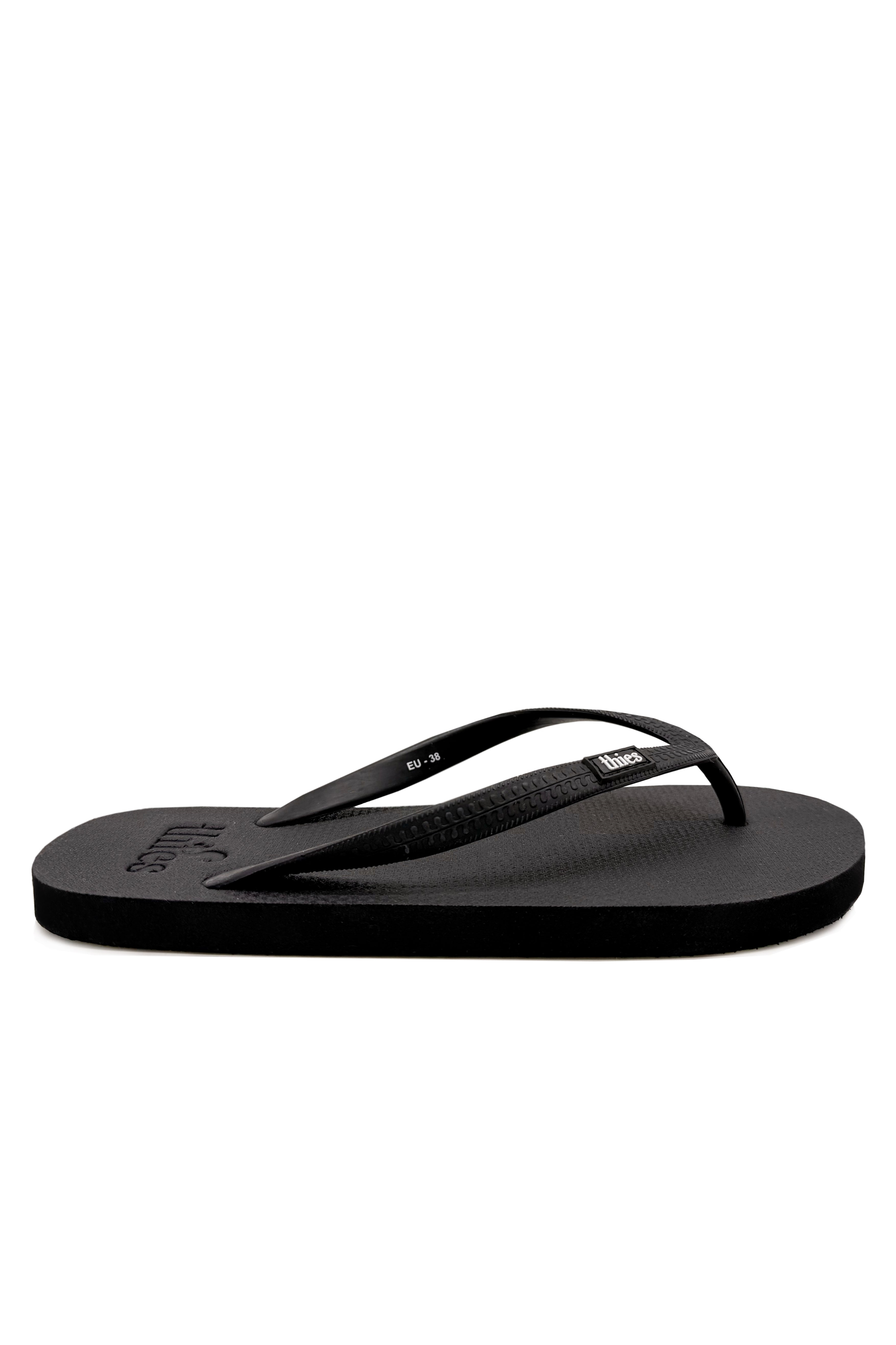 thies men vegan Flip Flops Eco Black