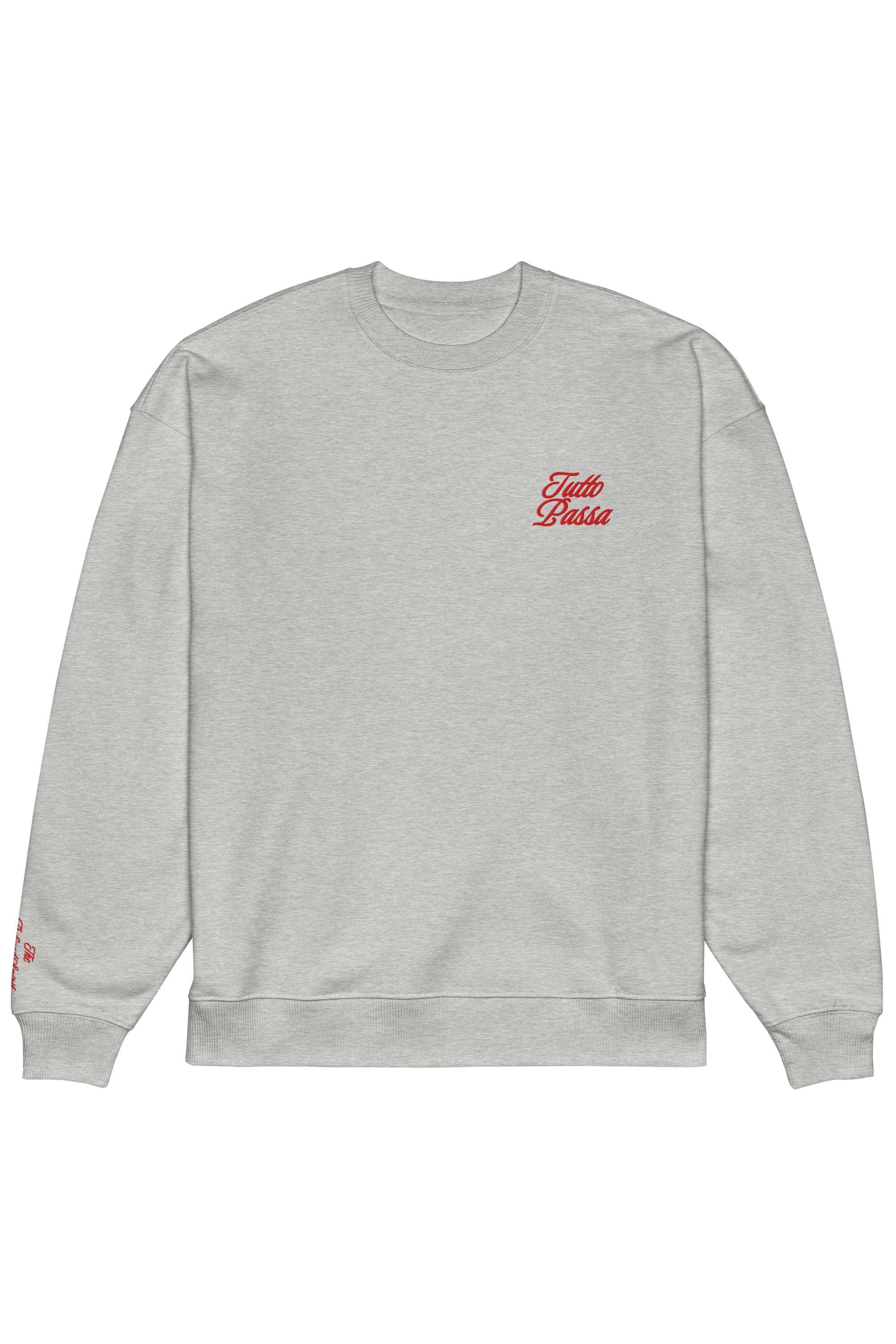 The Refined Spirit Damen vegan Sweatshirt Oversized Tutto Passa Heather Grey