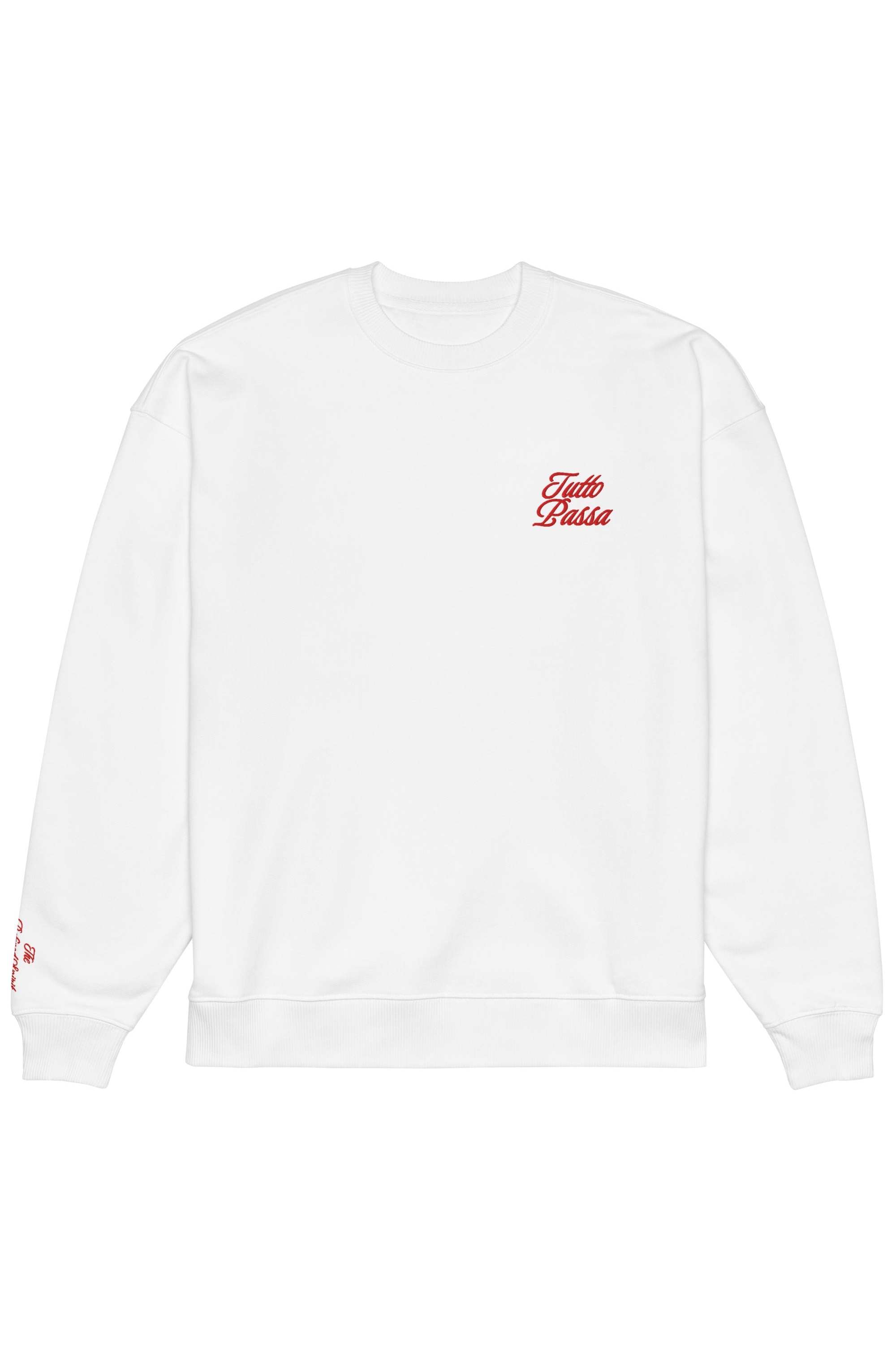 The Refined Spirit Damen vegan Sweatshirt Oversized Tutto Passa Wei&Atilde;Ÿ