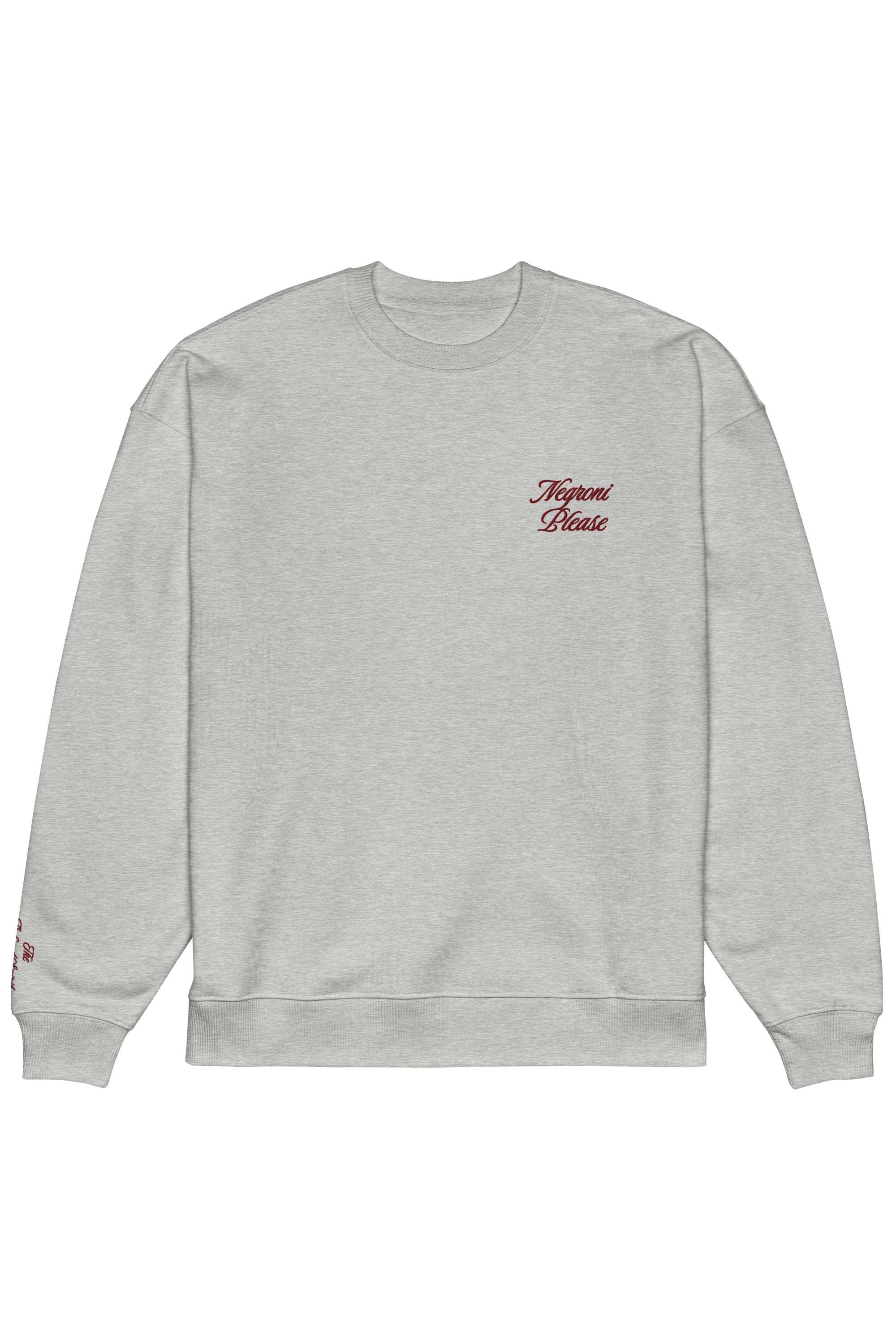 The Refined Spirit Damen vegan Sweatshirt Oversized Negroni Please Heather Grey