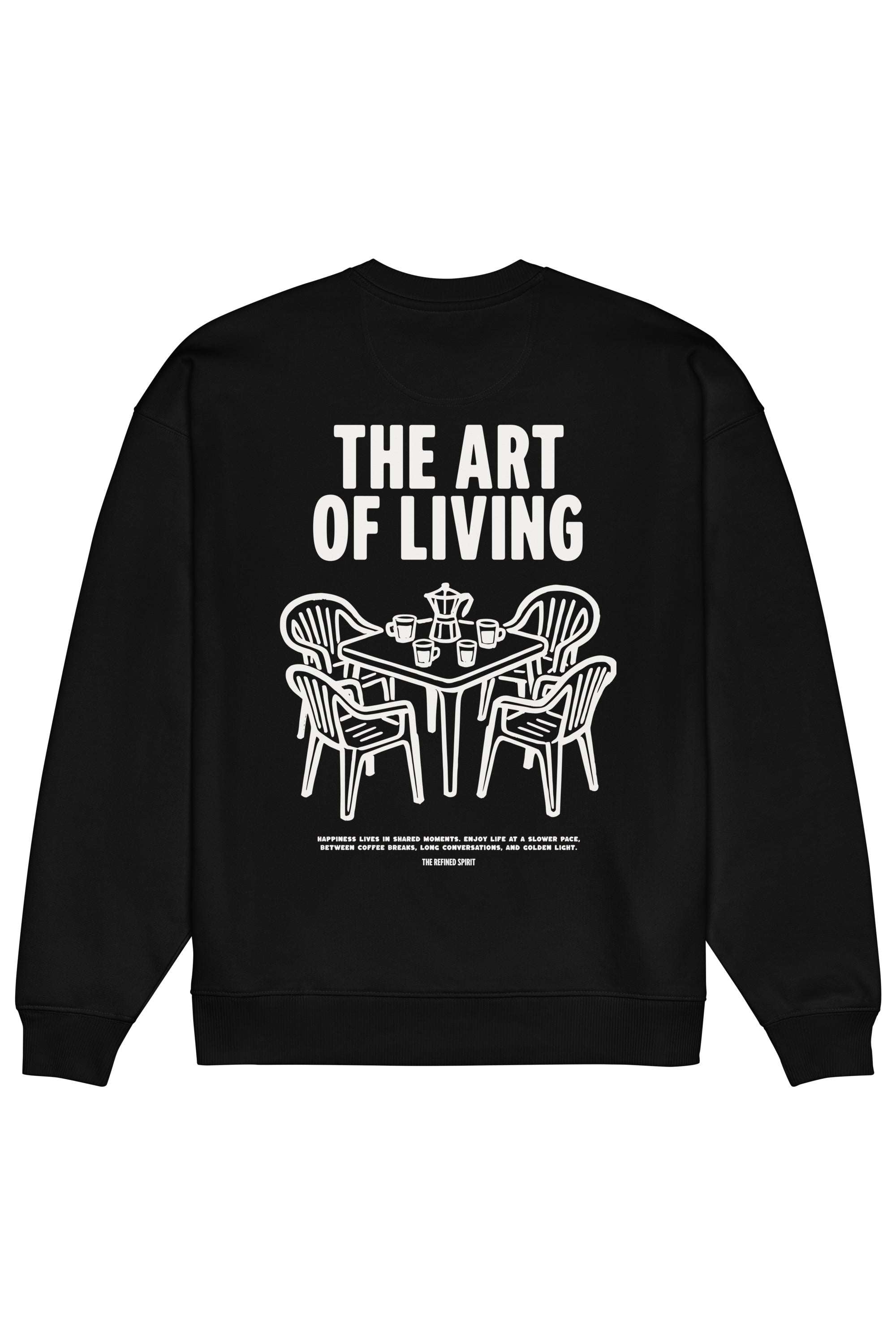 The Refined Spirit Damen vegan Sweatshirt Oversized The Art Of Living Schwarz