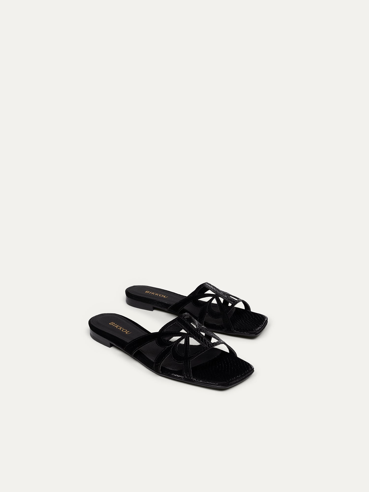BIKKOU womens vegan Sandals Sunset At The Beach Black