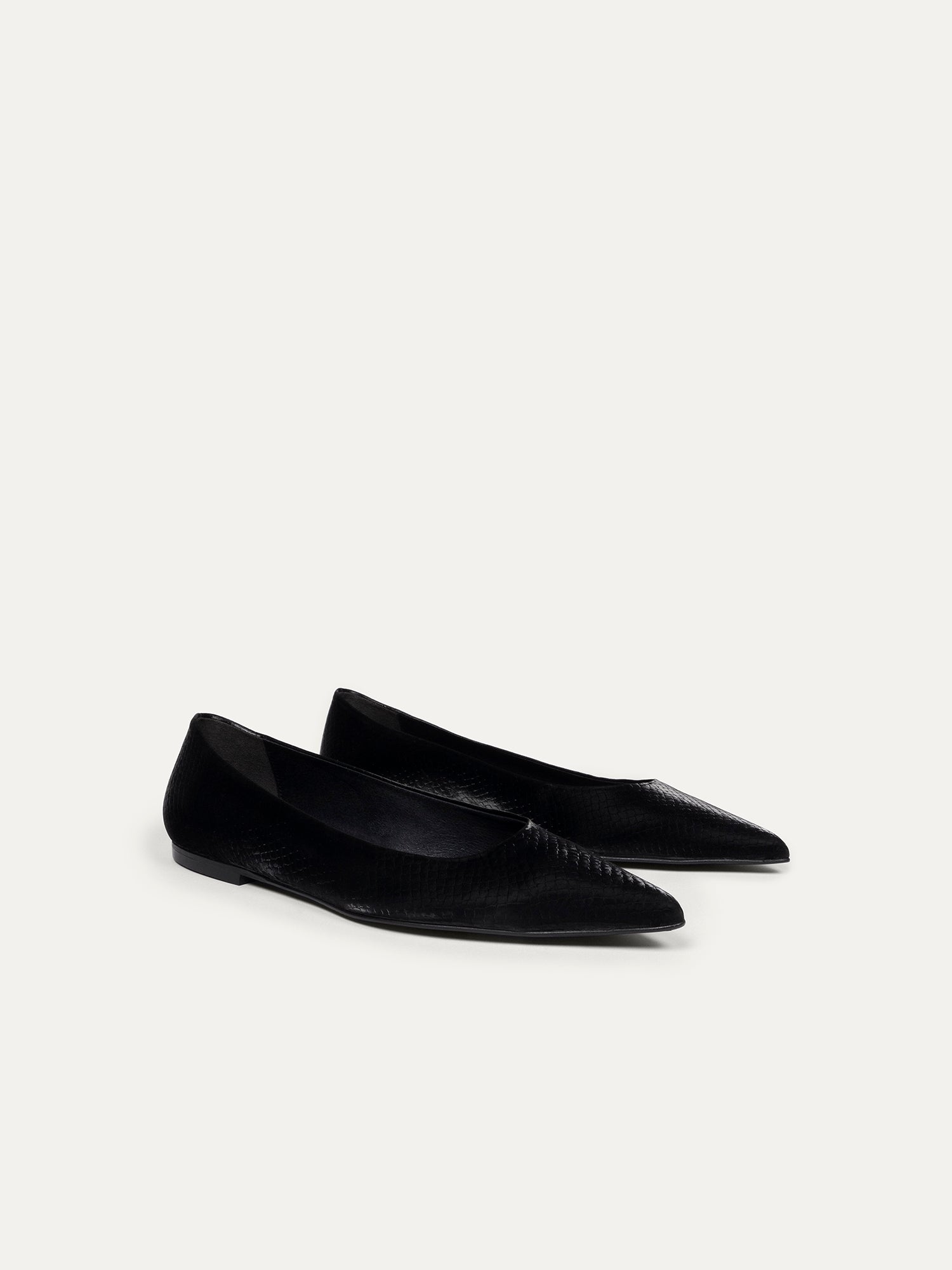 BIKKOU womens vegan Ballerinas 10:30am Running Between Offices Black Python