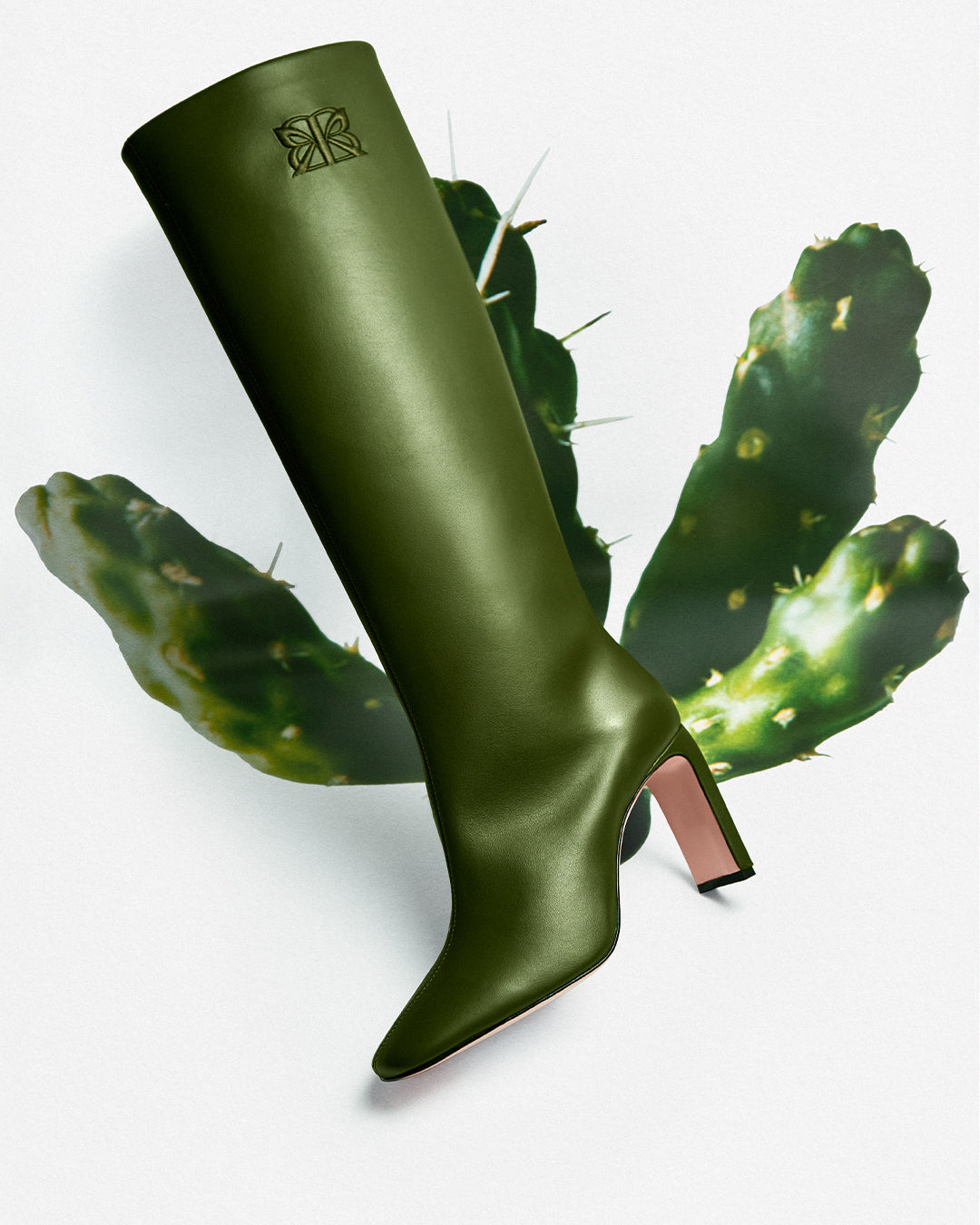 BIKKOU womens vegan Boots Cactus Mood Deep Green