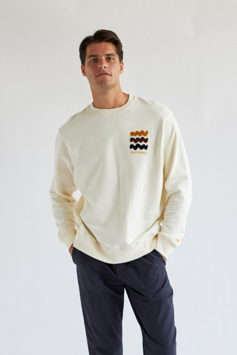 TWOTHIRDS men vegan Sweatshirt Faon Ecru