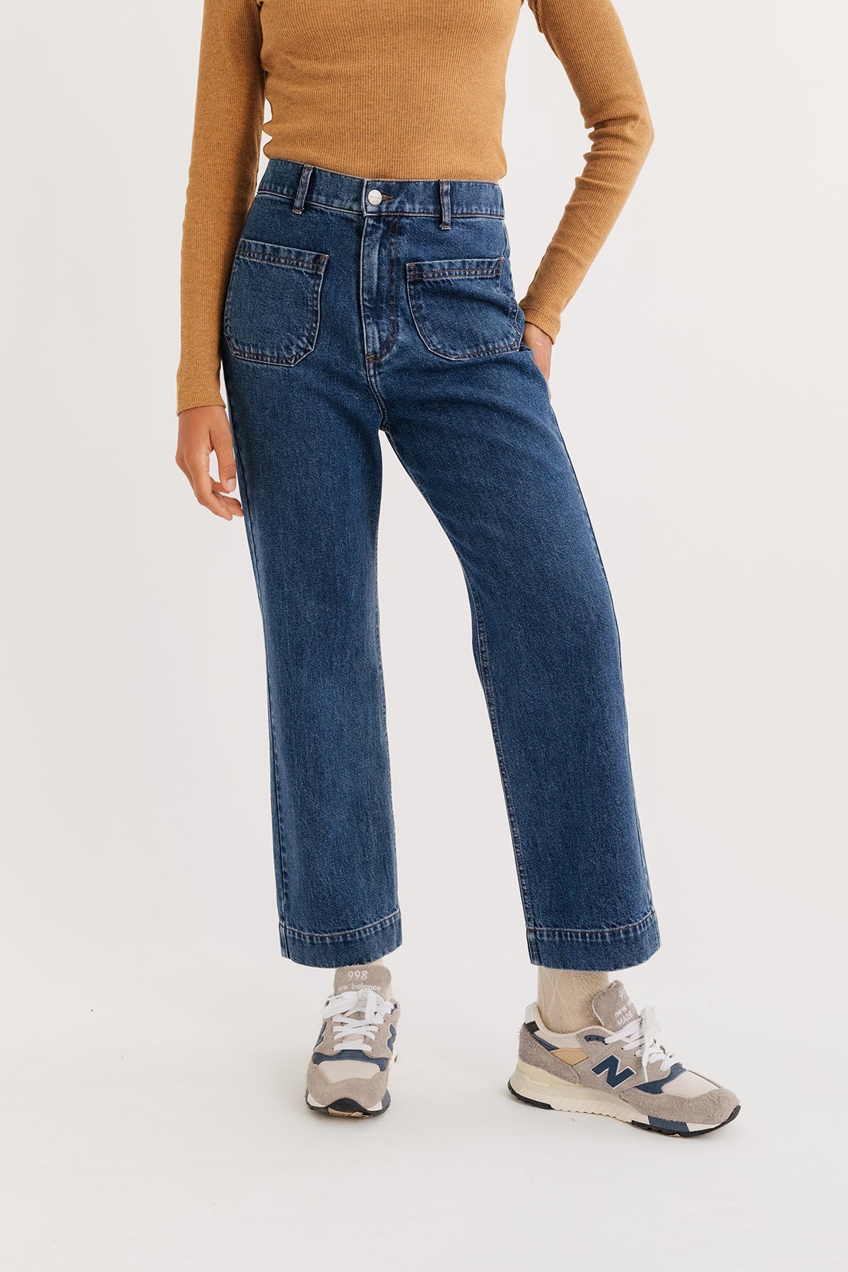 TWOTHIRDS Damen vegan Jeans Bresewitz Dunkelblau