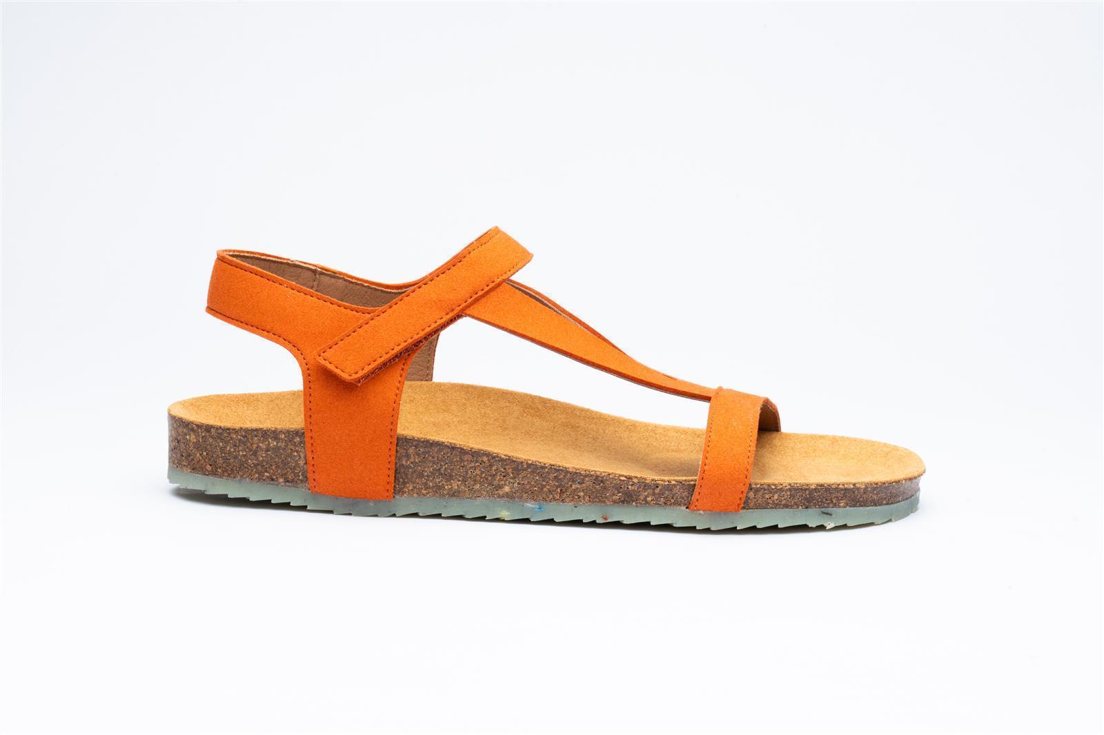 Zouri womens vegan Sandals Abyss Tangerine