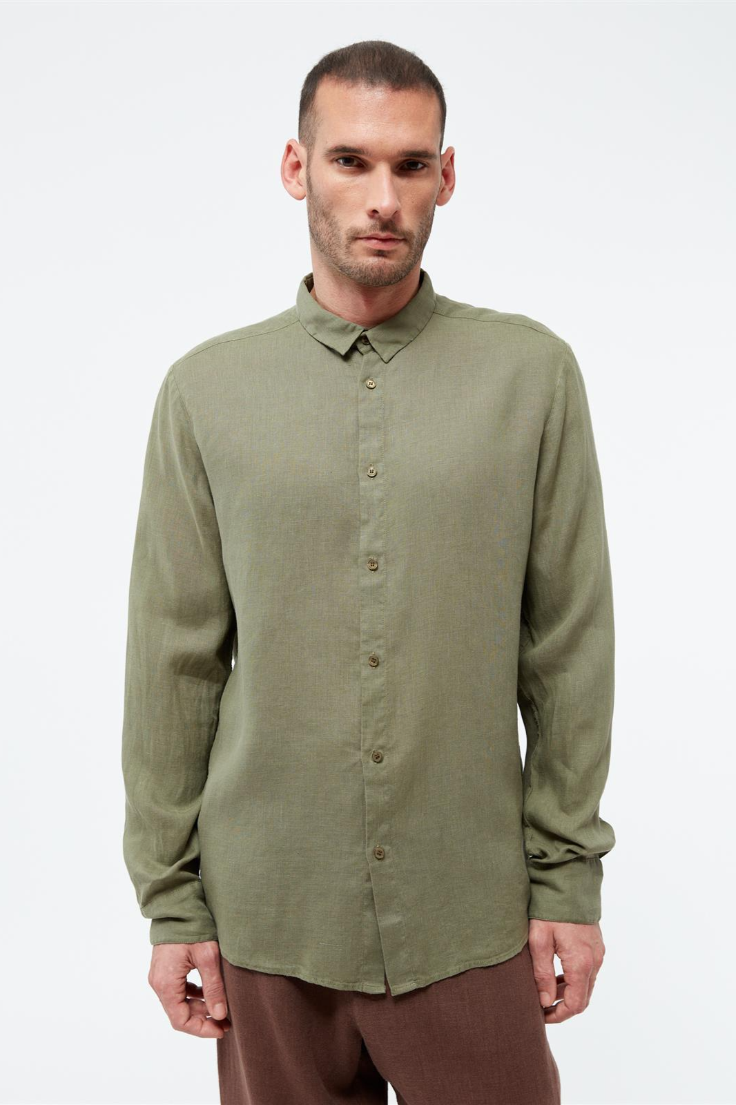Givn Herren vegan Hemd Kent Faded Olive