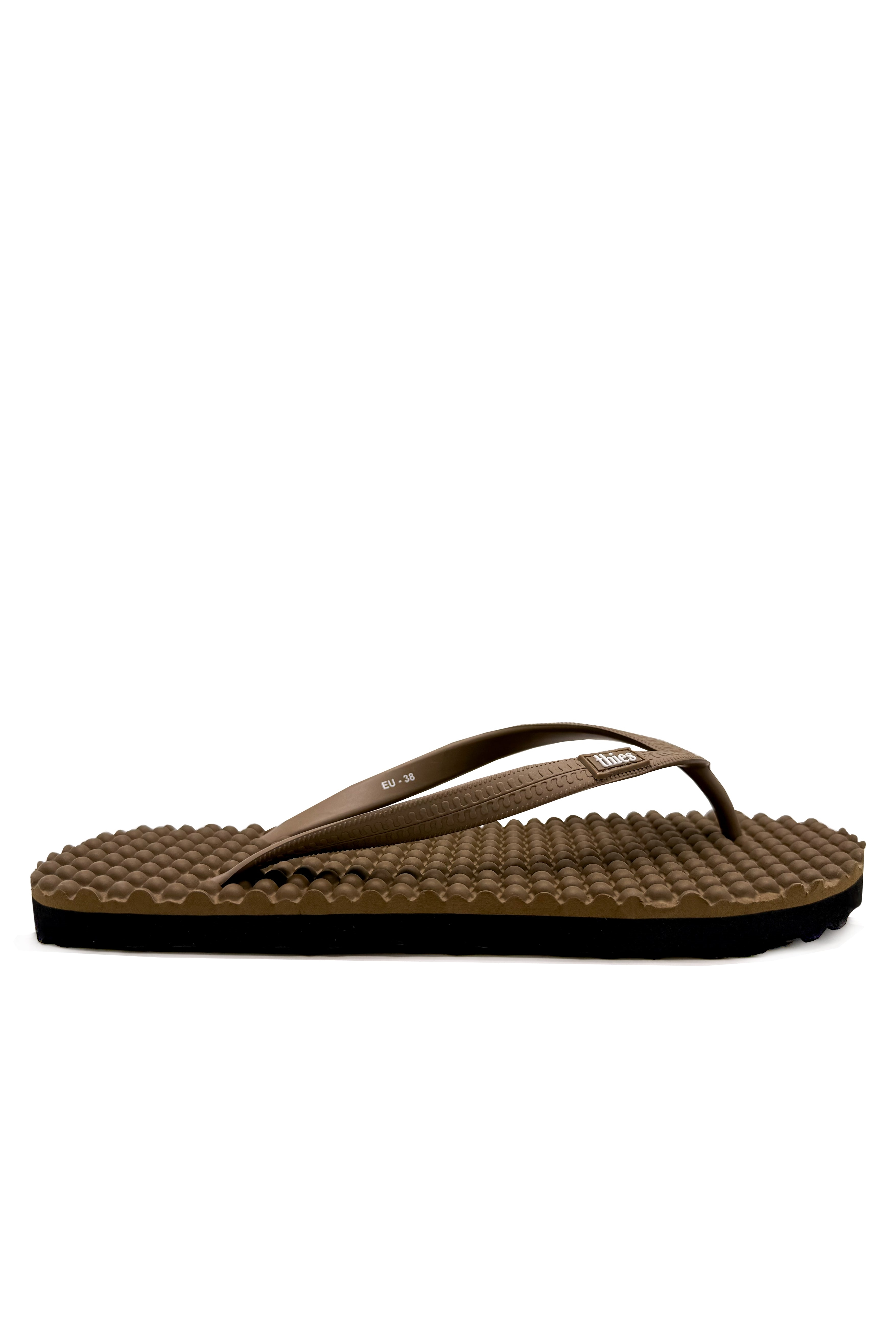 thies men vegan Flip Flops Eco Bubble Taupe Brown