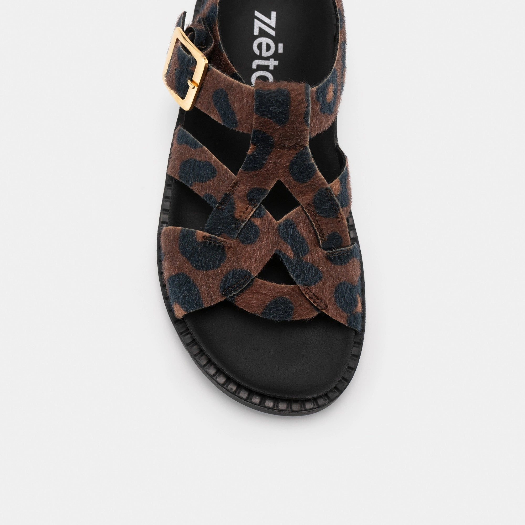 Zèta womens vegan Sandals Nazea Leopard