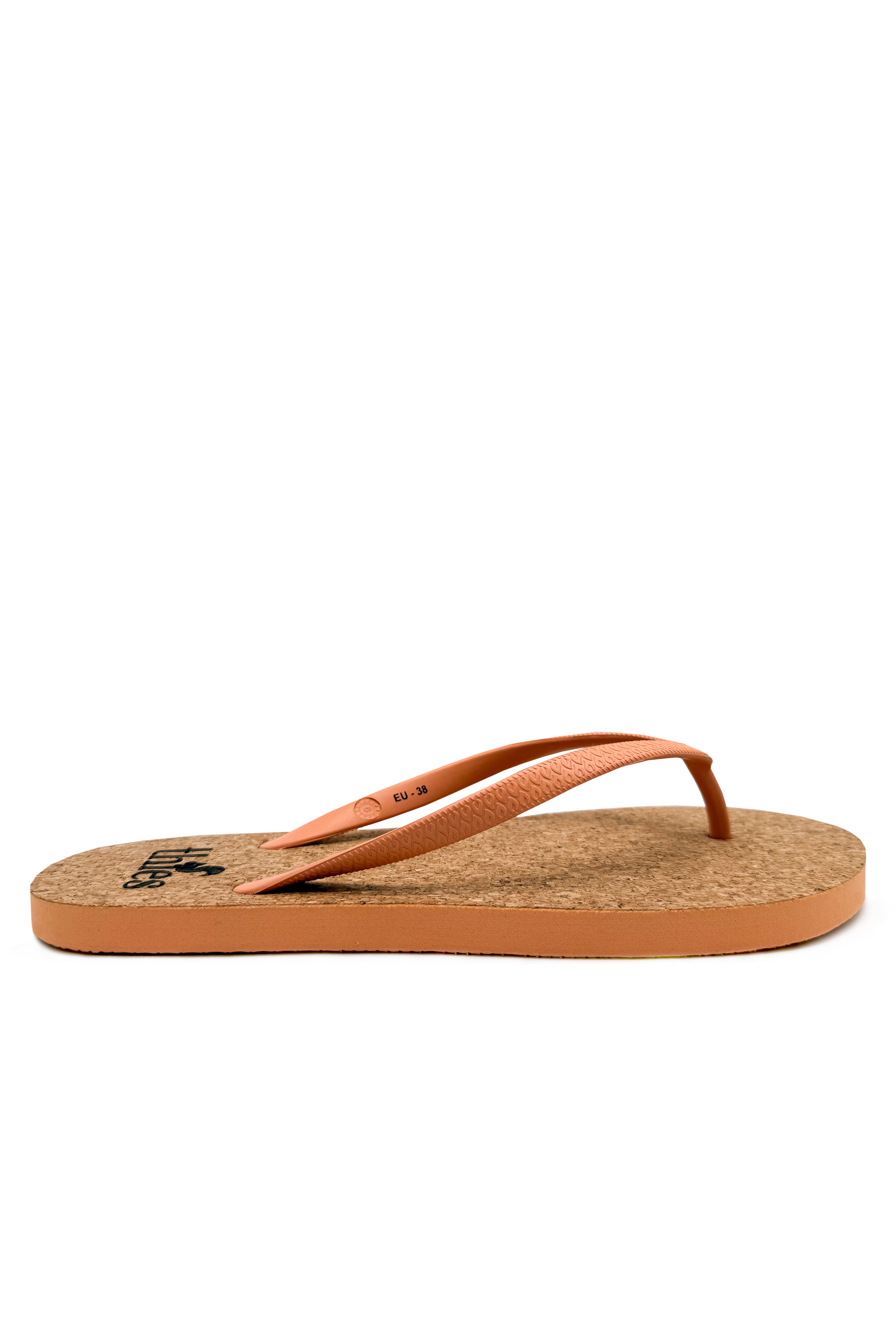 thies womens vegan Flip Flops Peach Orange