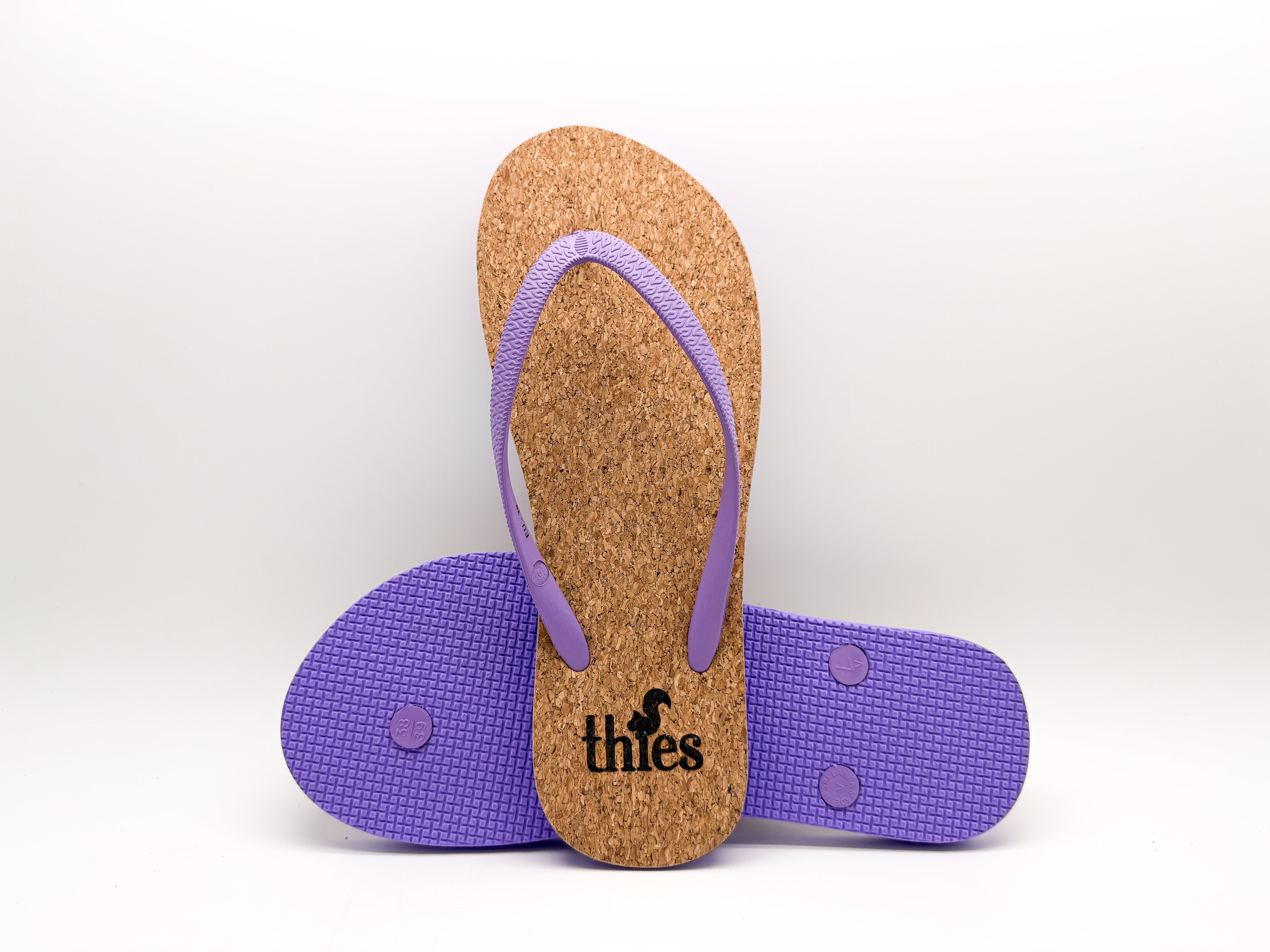 thies womens vegan Flip Flops Eco Lavender