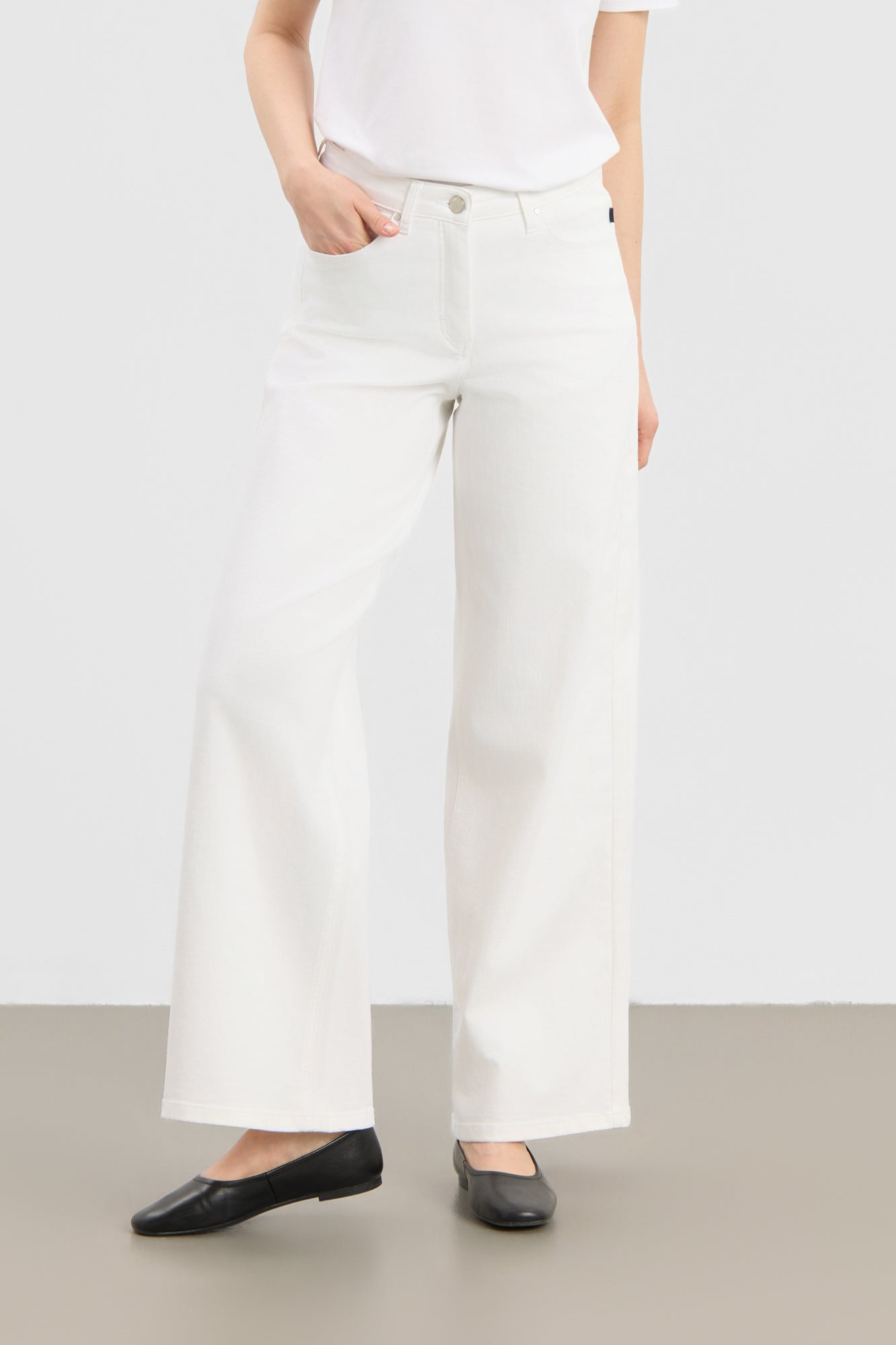 LAURIE Damen vegan Hose Carol Loose Ml Wei&Atilde;Ÿ