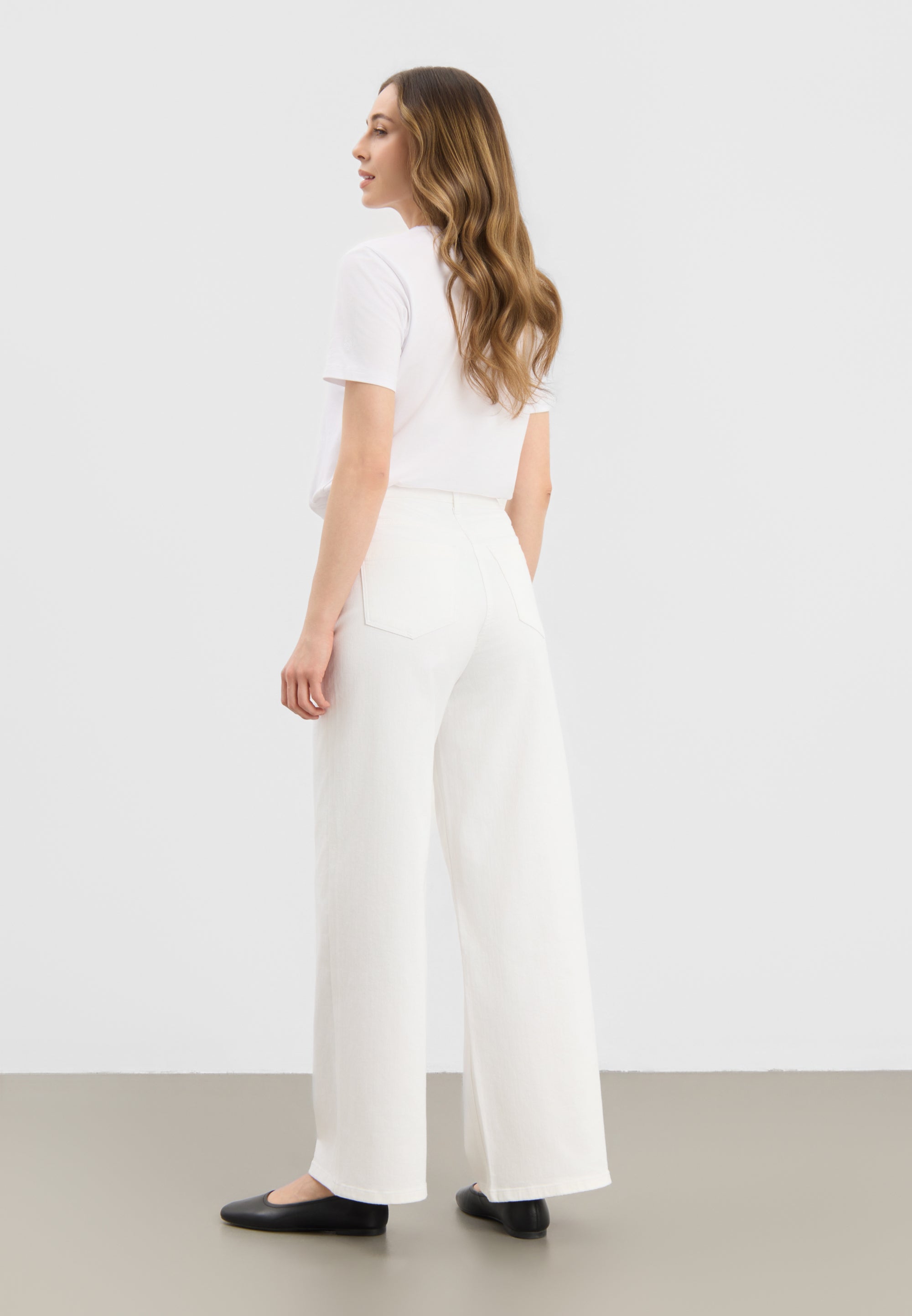 LAURIE womens vegan Pants Carol Loose Ml White