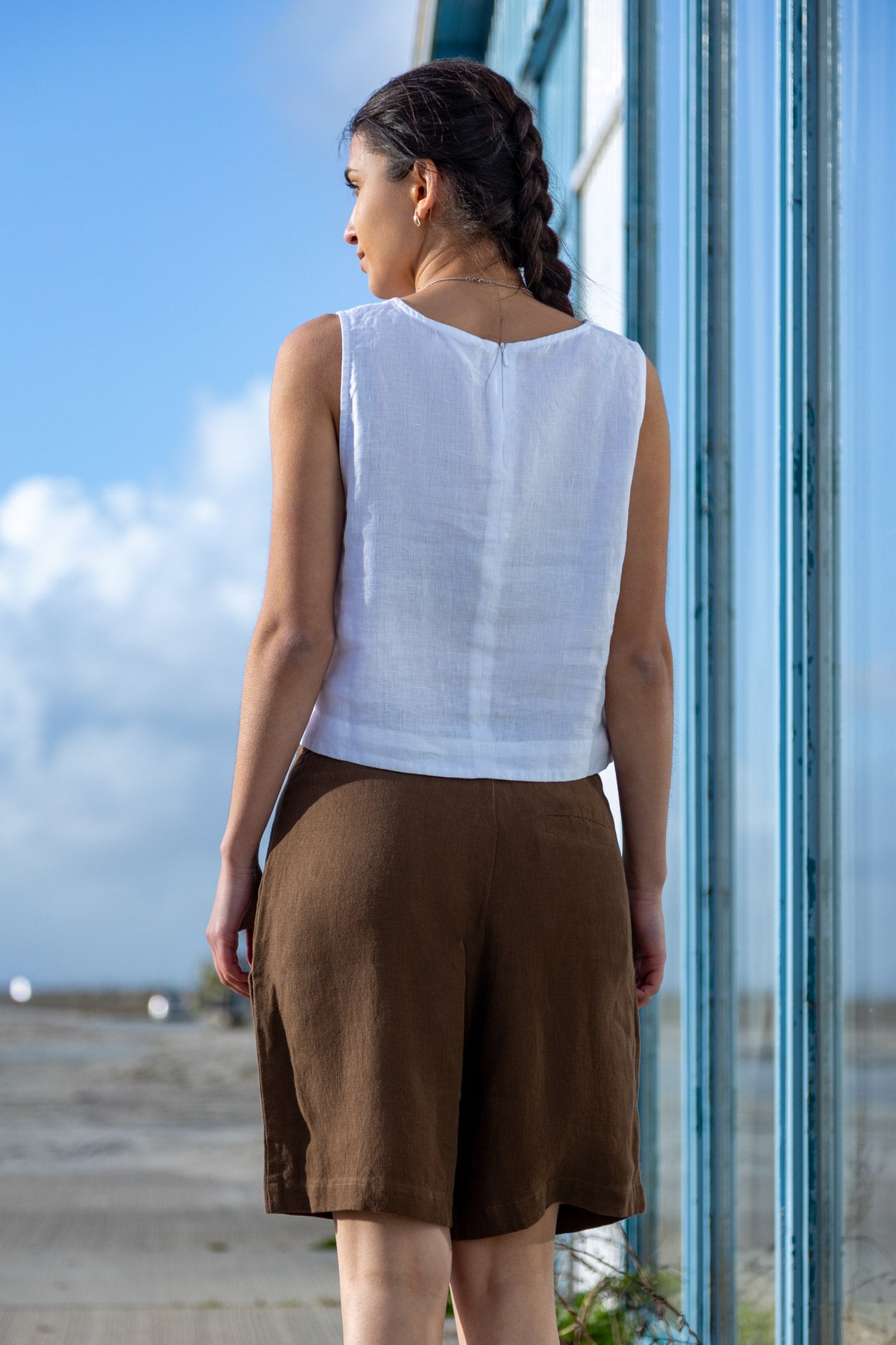 Kings of Indigo womens vegan Shorts Rianon Carafe Brown