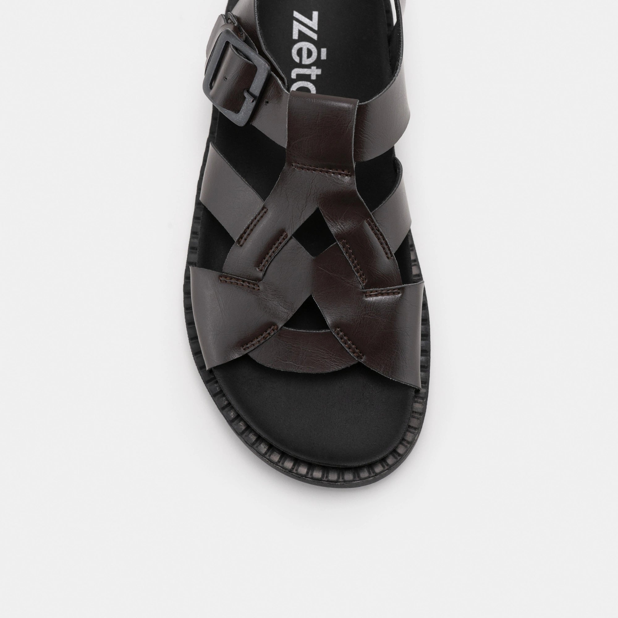 Zèta womens vegan Sandals Nazea Brown